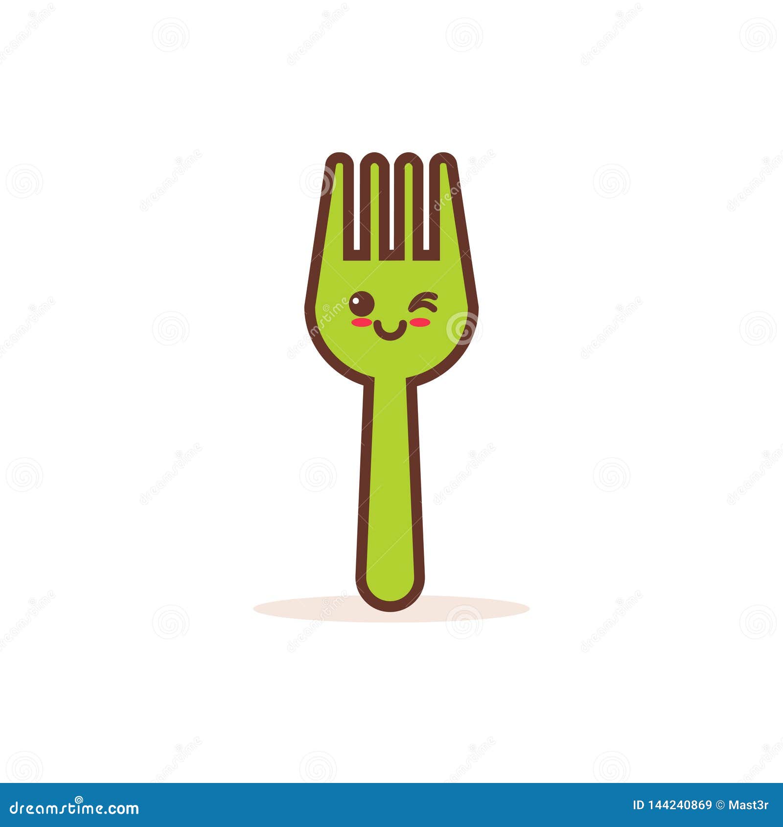 Cute Green Steel Fork Cartoon Comic Character with Smiling Face Happy Emoji Kawaii Style Food Dinning Concept Stock Vector - Illustration of green, concept: 144240869 Cute Green Steel Fork Cartoon Comic Character with Smiling Face Happy Emoji Kawaii Style Food Dinning Concept Stock Vector - Illustration of green, concept: 144240869