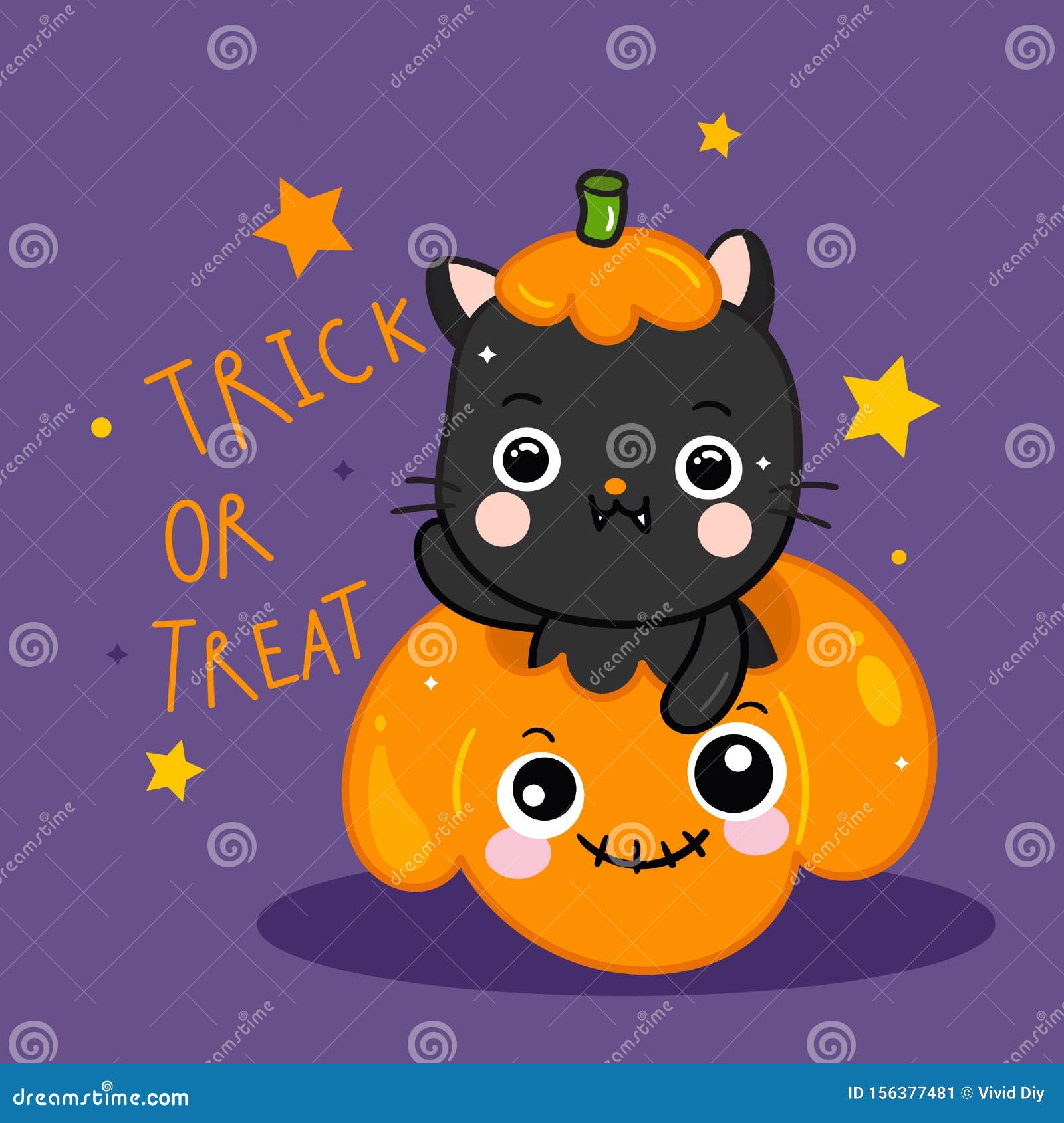 Premium Vector  Cute halloween cat icon minimalist in yellow