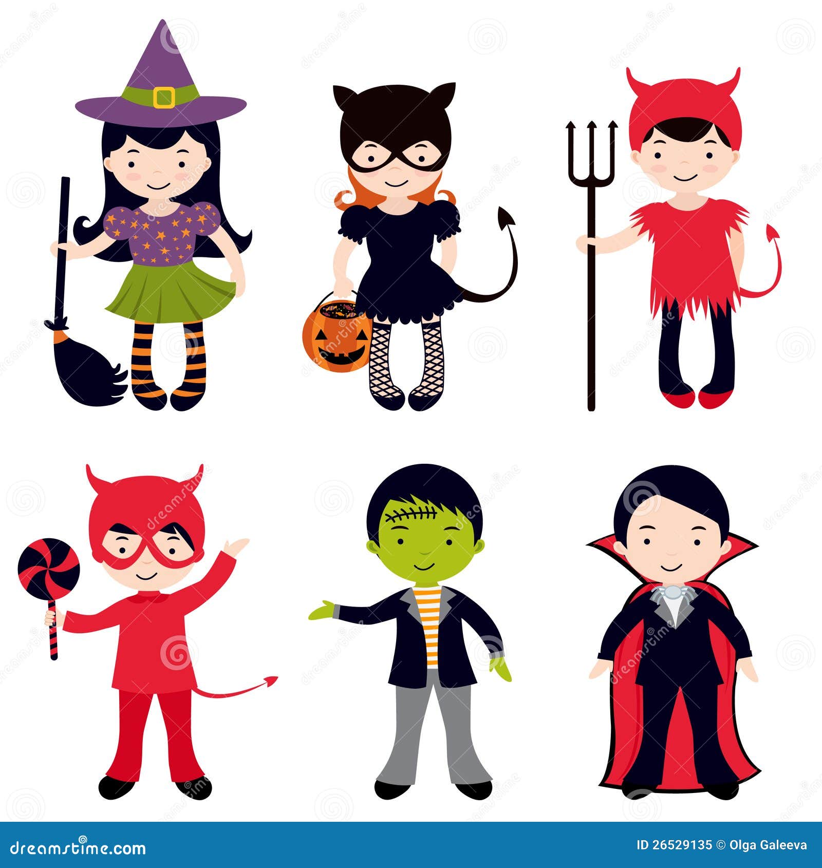 Cute Halloween kids stock vector. Illustration of little - 26529135