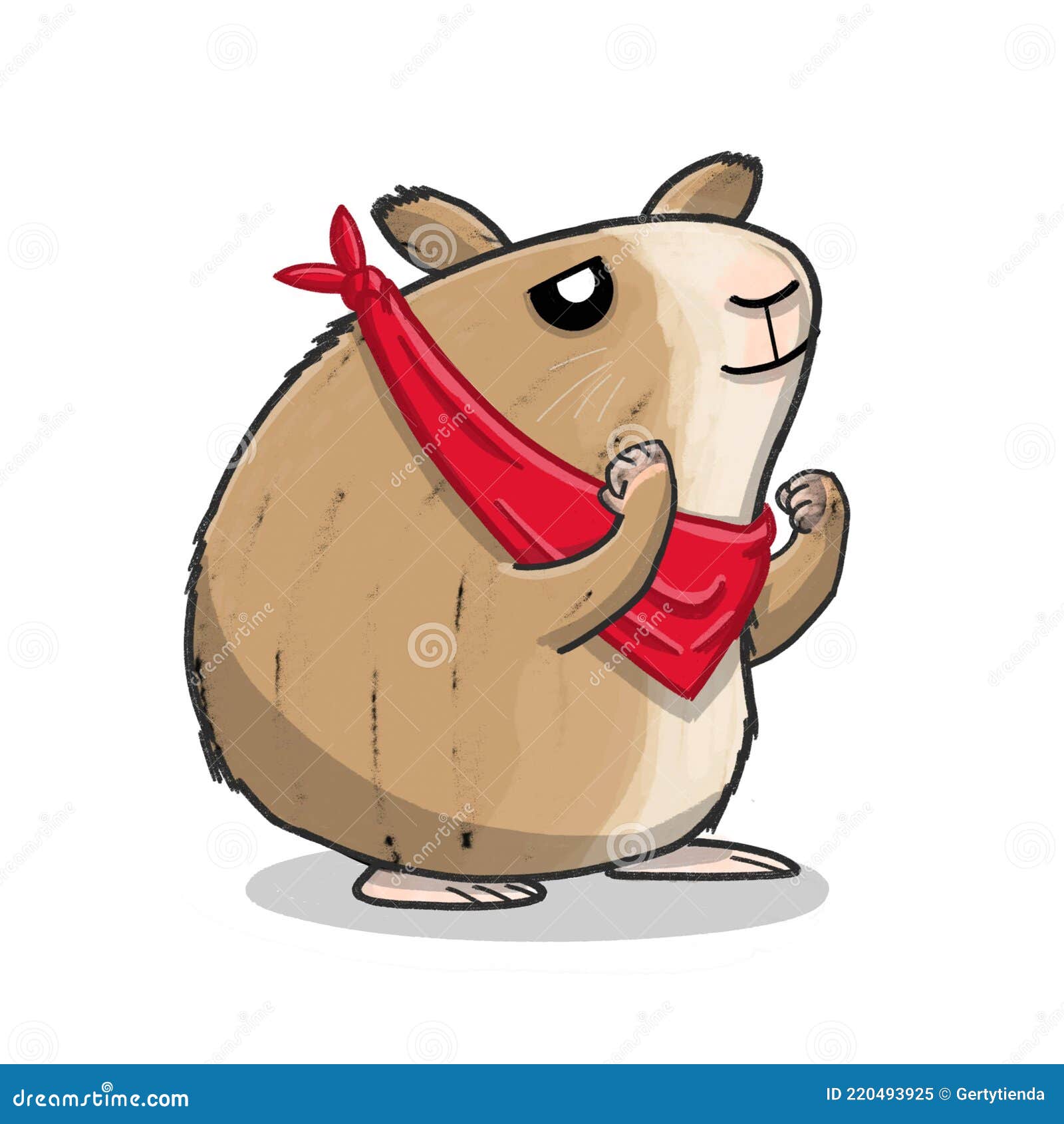 Cute Hamster cartoon stock illustration. Illustration of hamsters -  220493925