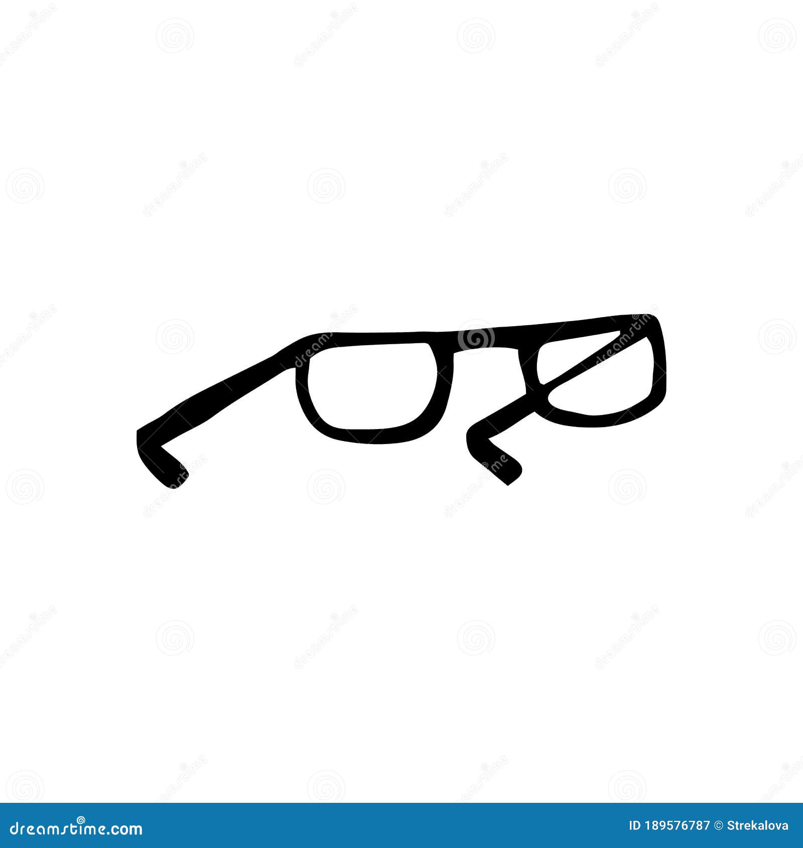 Cute Hand Drawn Glasses Doodle Stock Vector - Illustration of paper