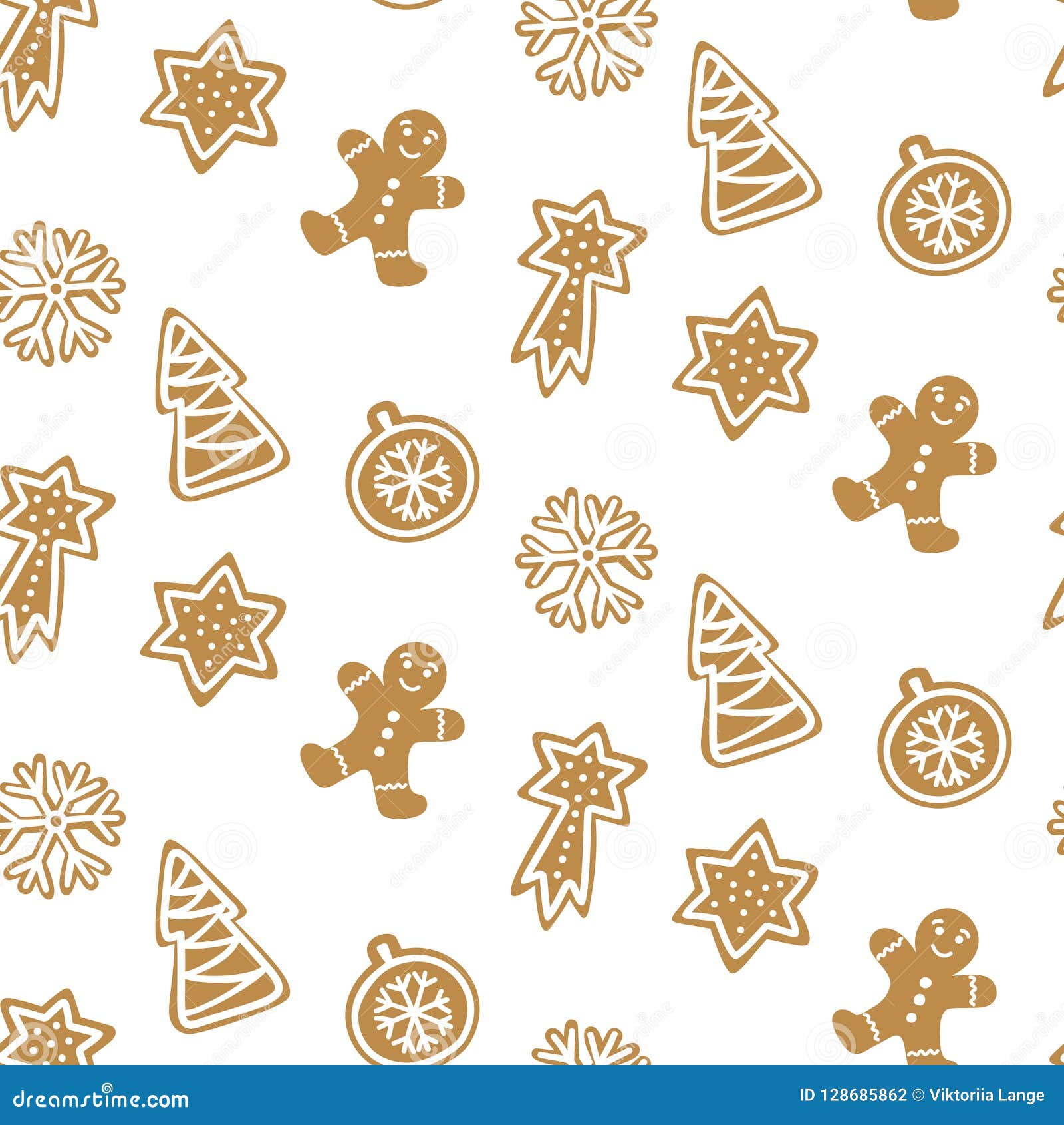 Cute pattern with gingerbread man white icing Snowflakes candy cane  snow on green background Christmas smiling cookie Vector Illustration  4915240 Vector Art at Vecteezy