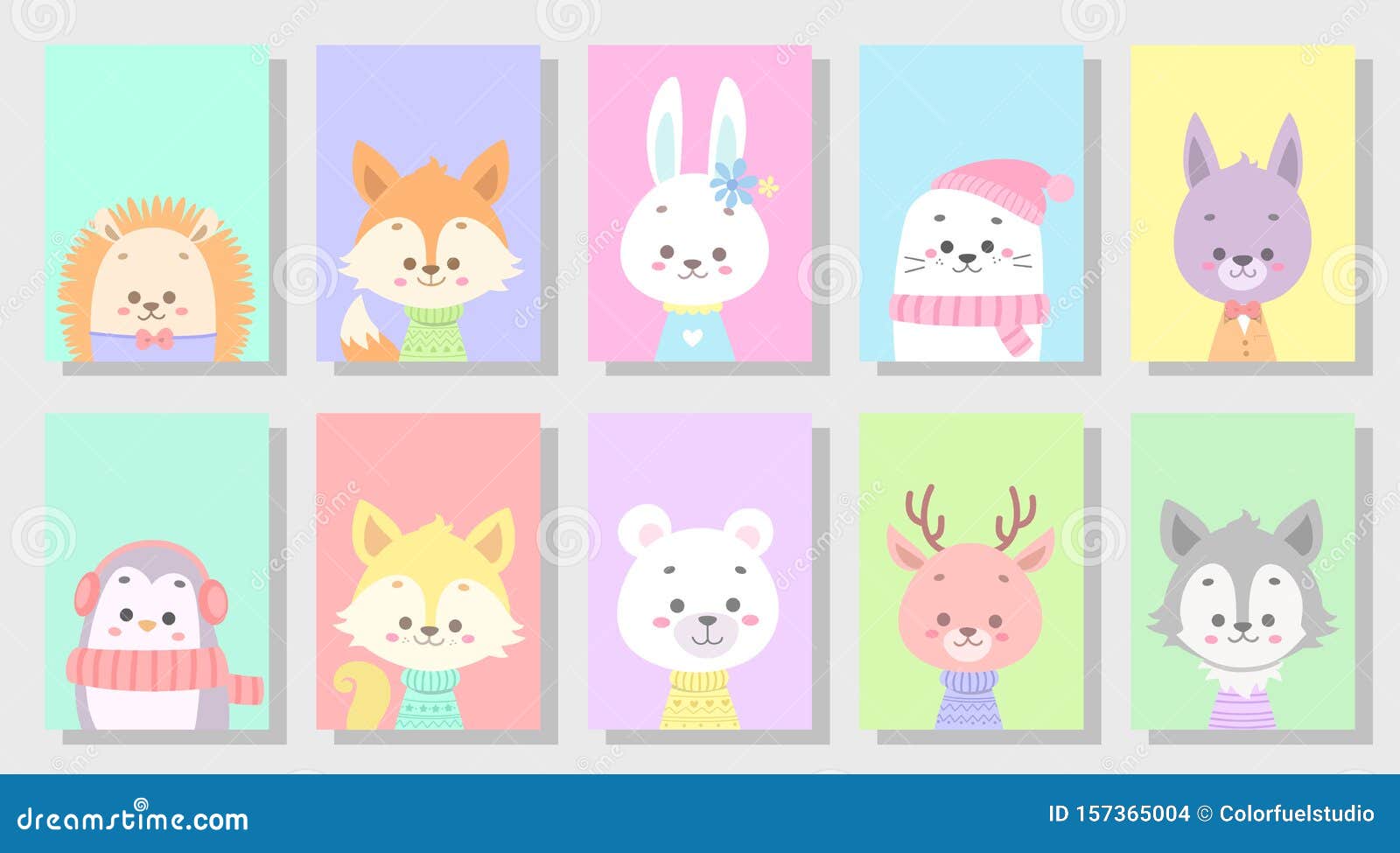 Cute Happy Animal Vector Illustration Set Stock Illustration - Illustration of girl, card: 157365004 Cute Happy Animal Vector Illustration Set Stock Illustration - Illustration of girl, card: 157365004