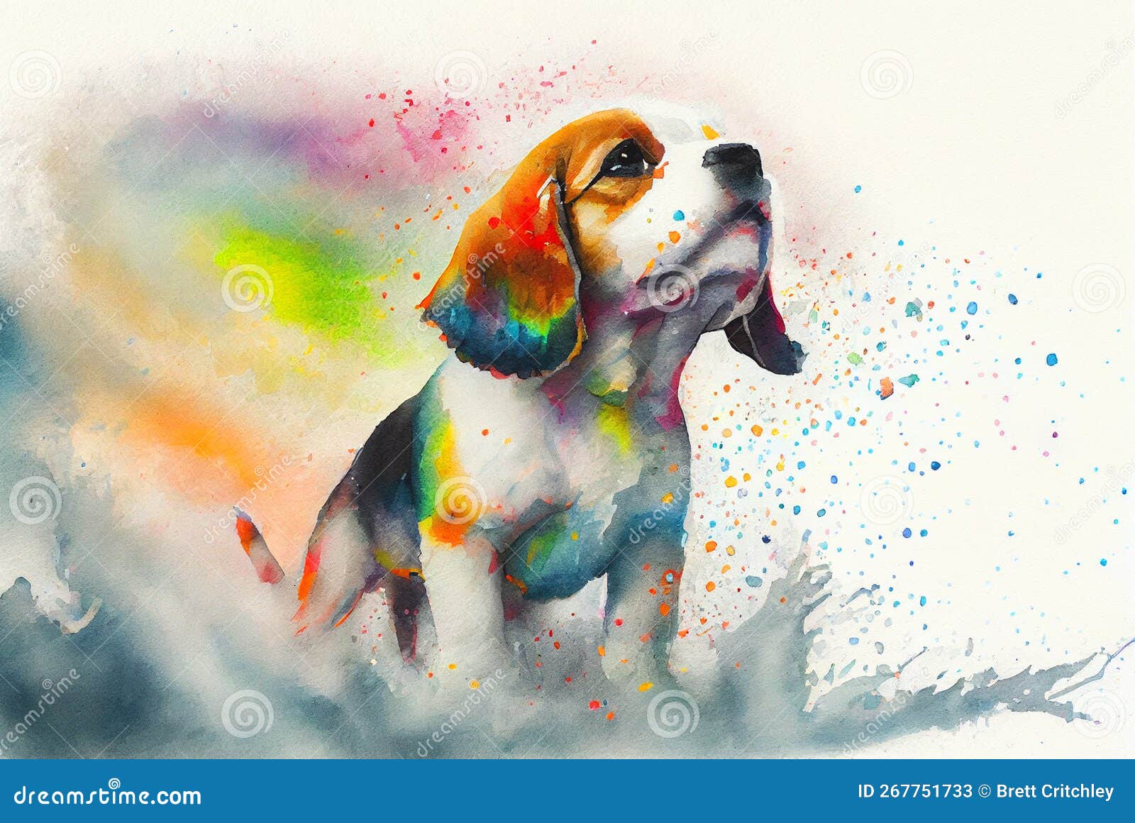 cute happy beagle puppy pet dog