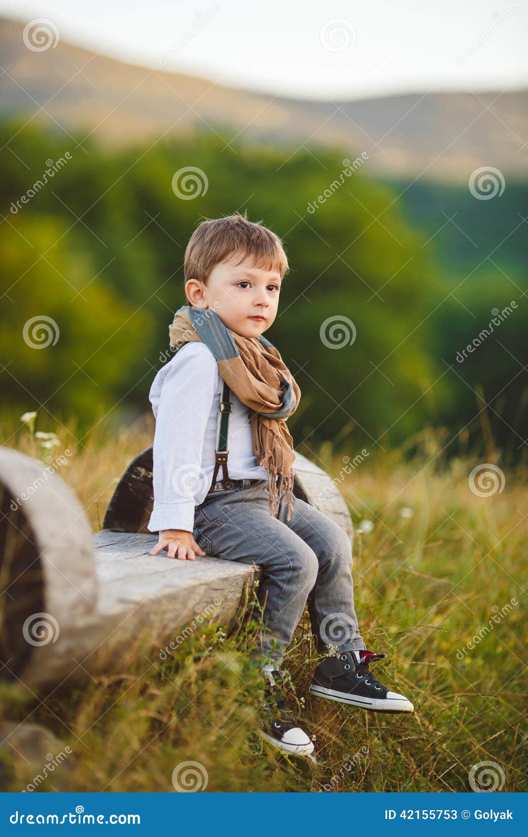 Cute Happy Boy on the Street Stock Image - Image of hands, funny ...