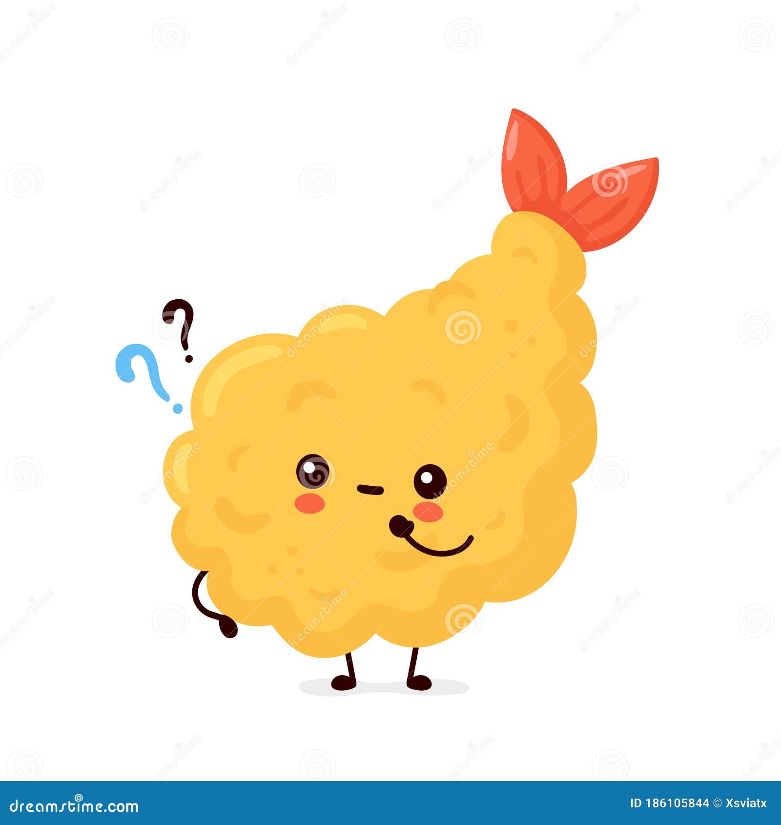 Tempura Shrimp Cartoon Vector | CartoonDealer.com #74081445