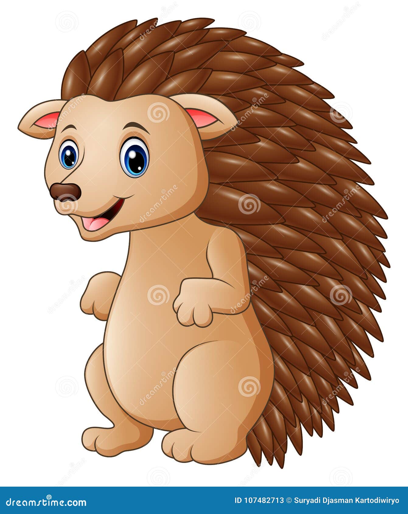 cute hedgehog cartoon