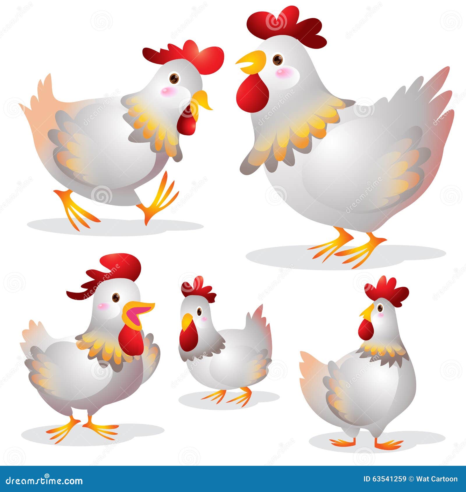 Illustration of Cute Hen Cartoon Stock Illustration - Illustration