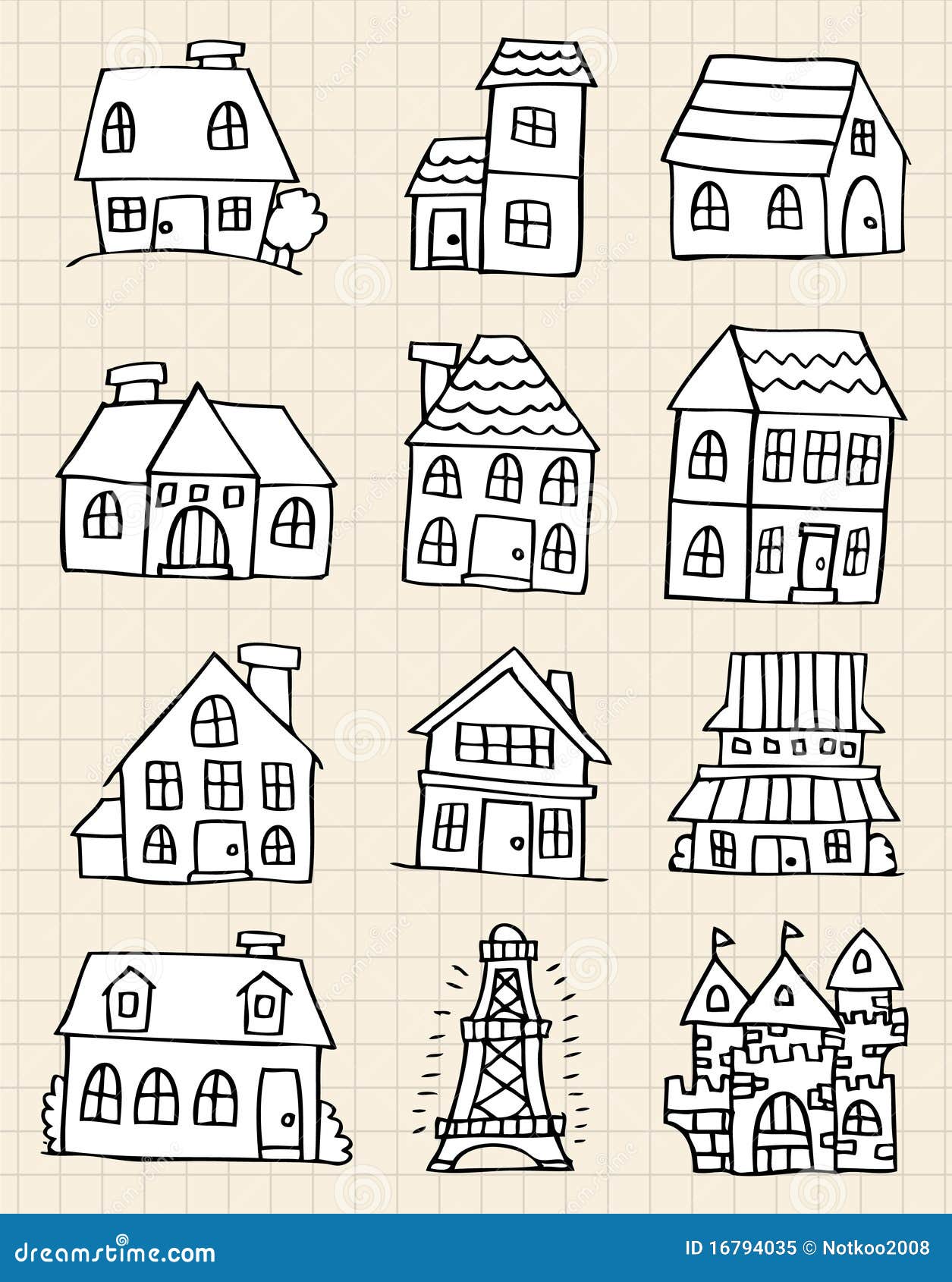 Cute House Draw Royalty Free Stock Photo - Image: 16794035