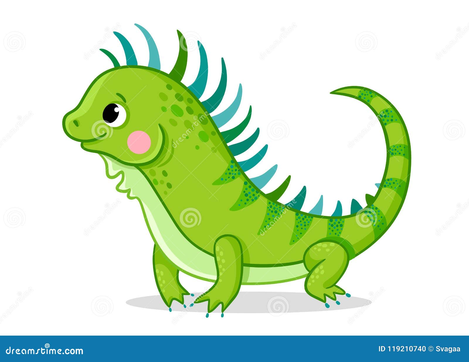 Cute Iguana Cartoon Royalty-Free Illustration | CartoonDealer.com #91969563