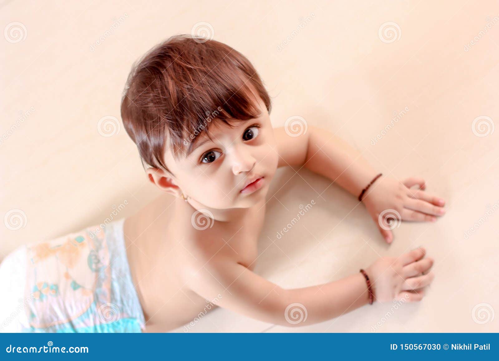 Cute Indian Baby Boy in Diaper Stock Photo - Image of caucasian ...