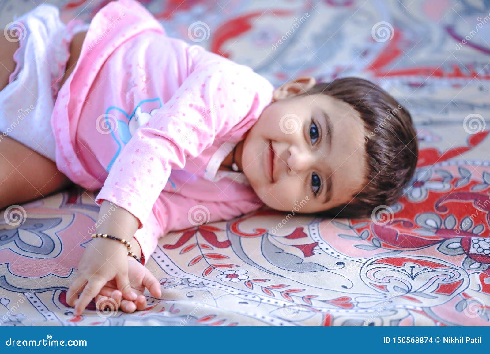 Cute Indian baby girl stock photo. Image of happy, beauty - 150568874