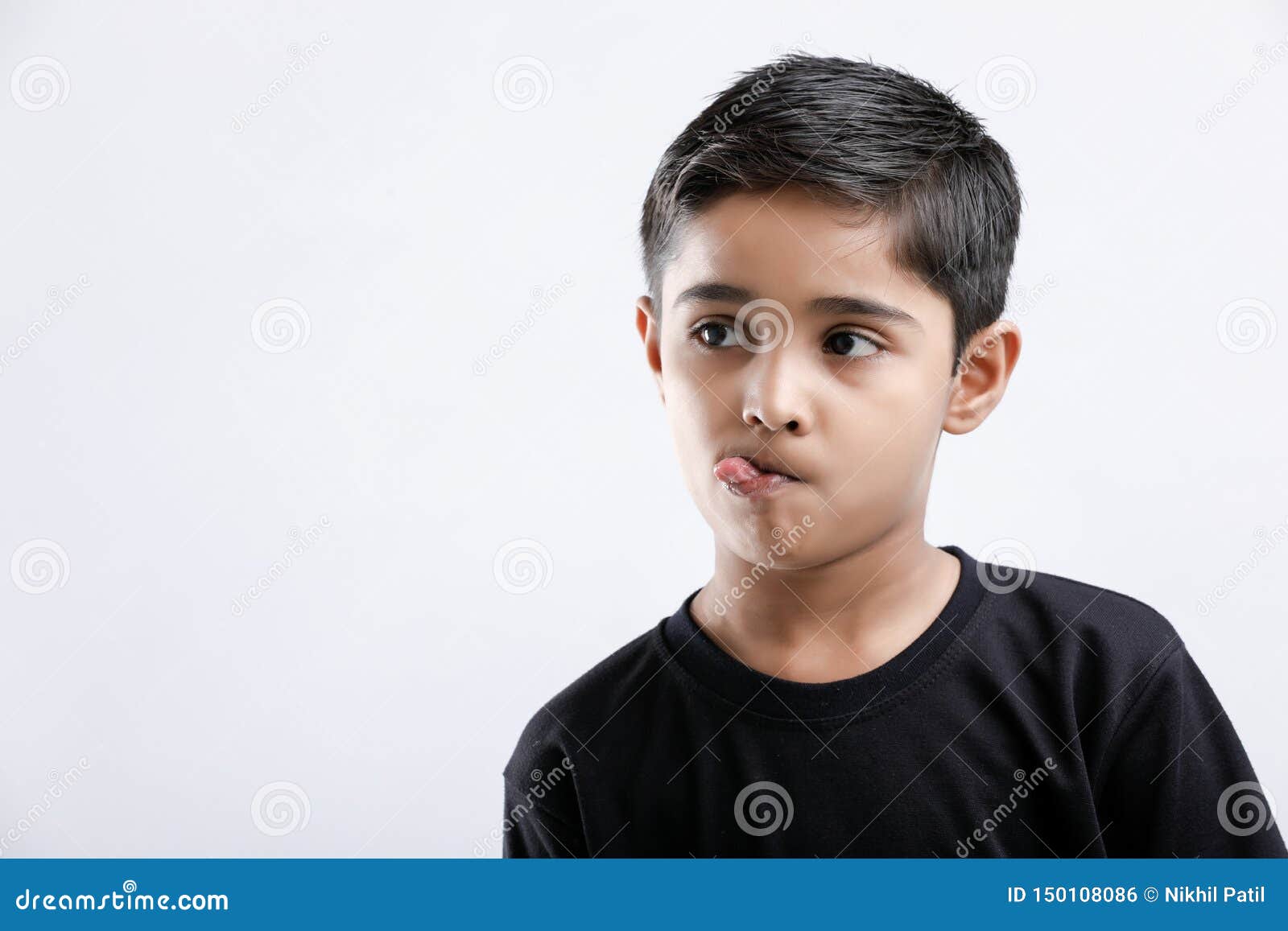 Cute Indian Little Boy Giving Multiple Expression Stock Photo - Image of  children, kids: 150108086
