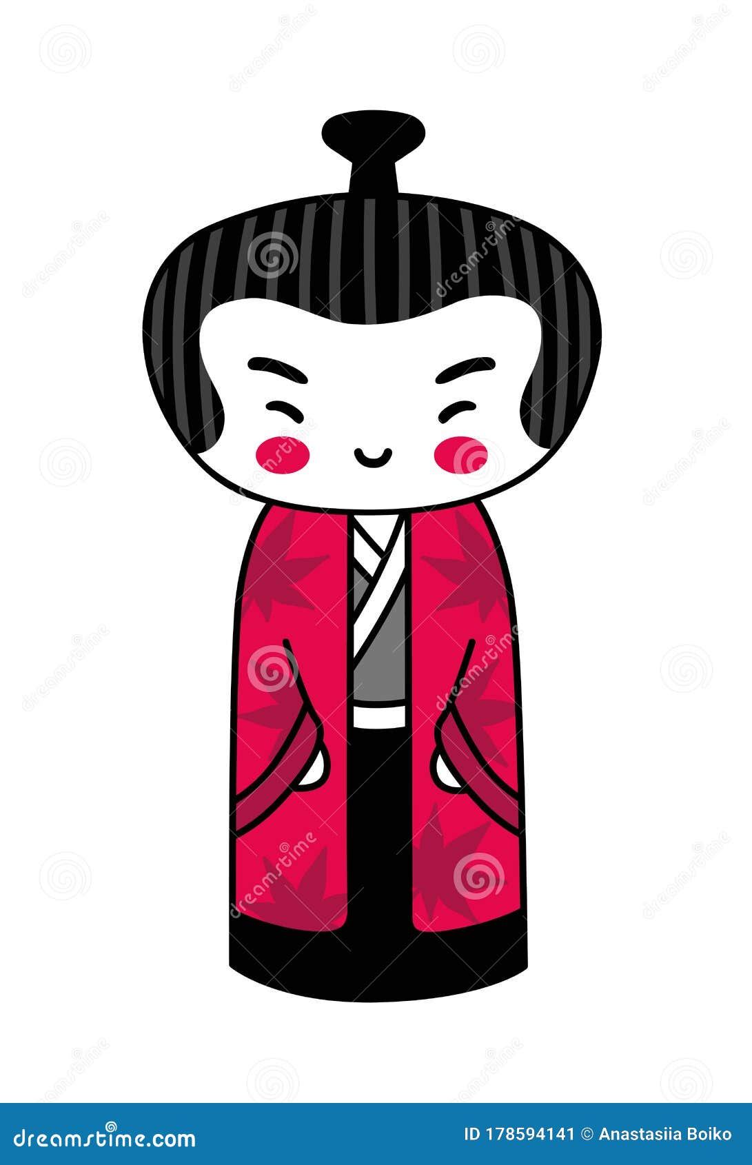 Cute Japanese Man in Traditional Costume. Kokeshi Doll Stock Vector - Illustration of isolated, creative: 178594141 Cute Japanese Man in Traditional Costume. Kokeshi Doll Stock Vector - Illustration of isolated, creative: 178594141