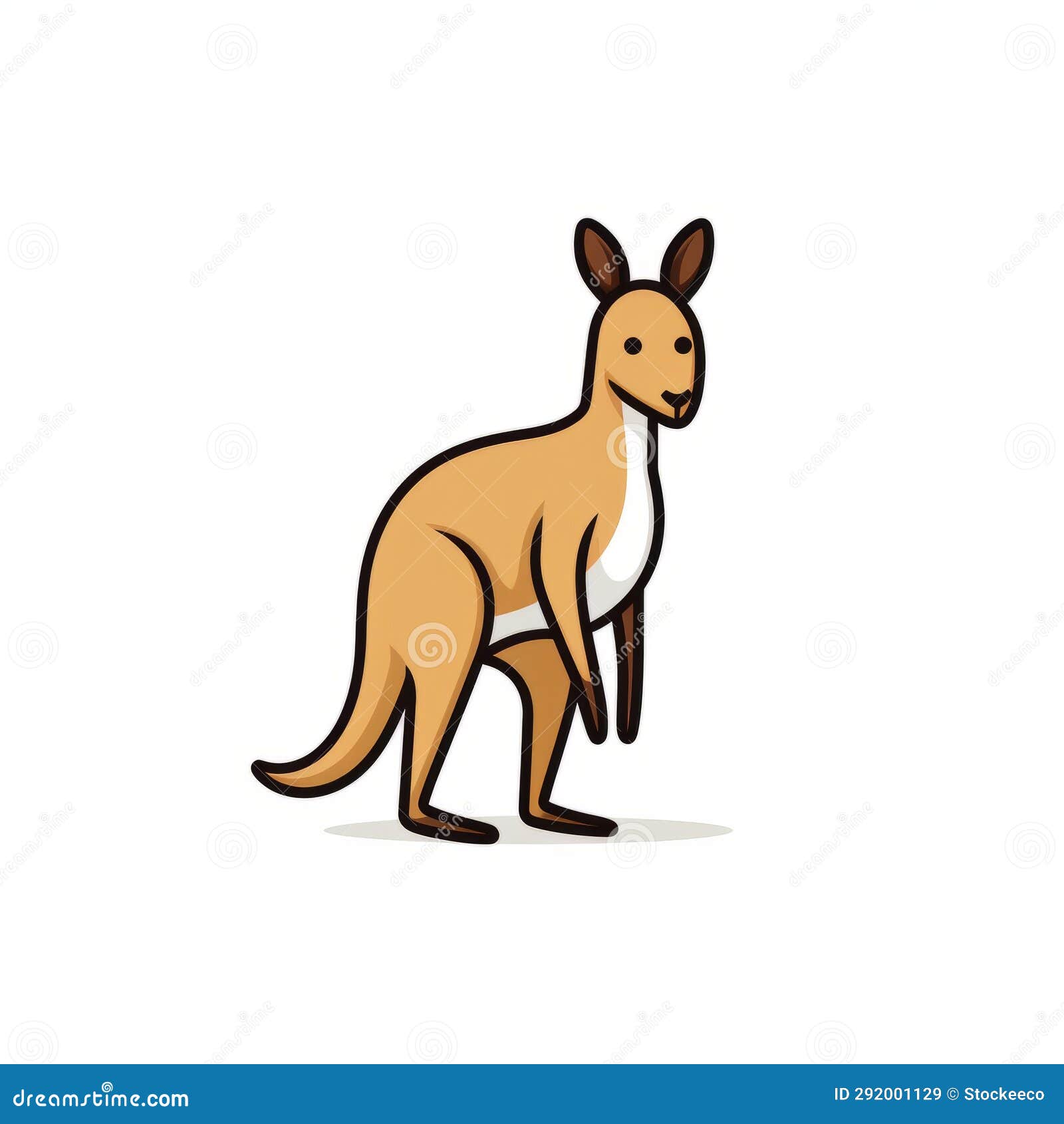 cute kangaroo flat style  - free  