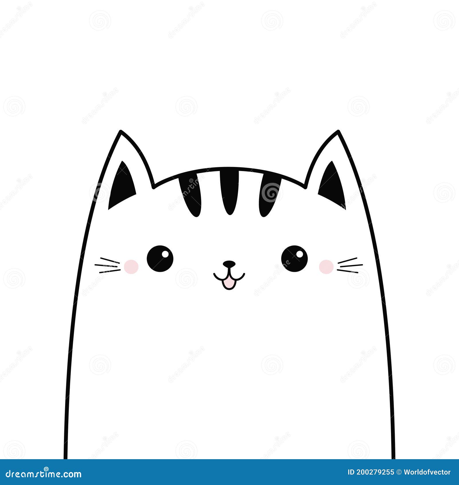 Rosy Cheeks Meow Cat Sticker