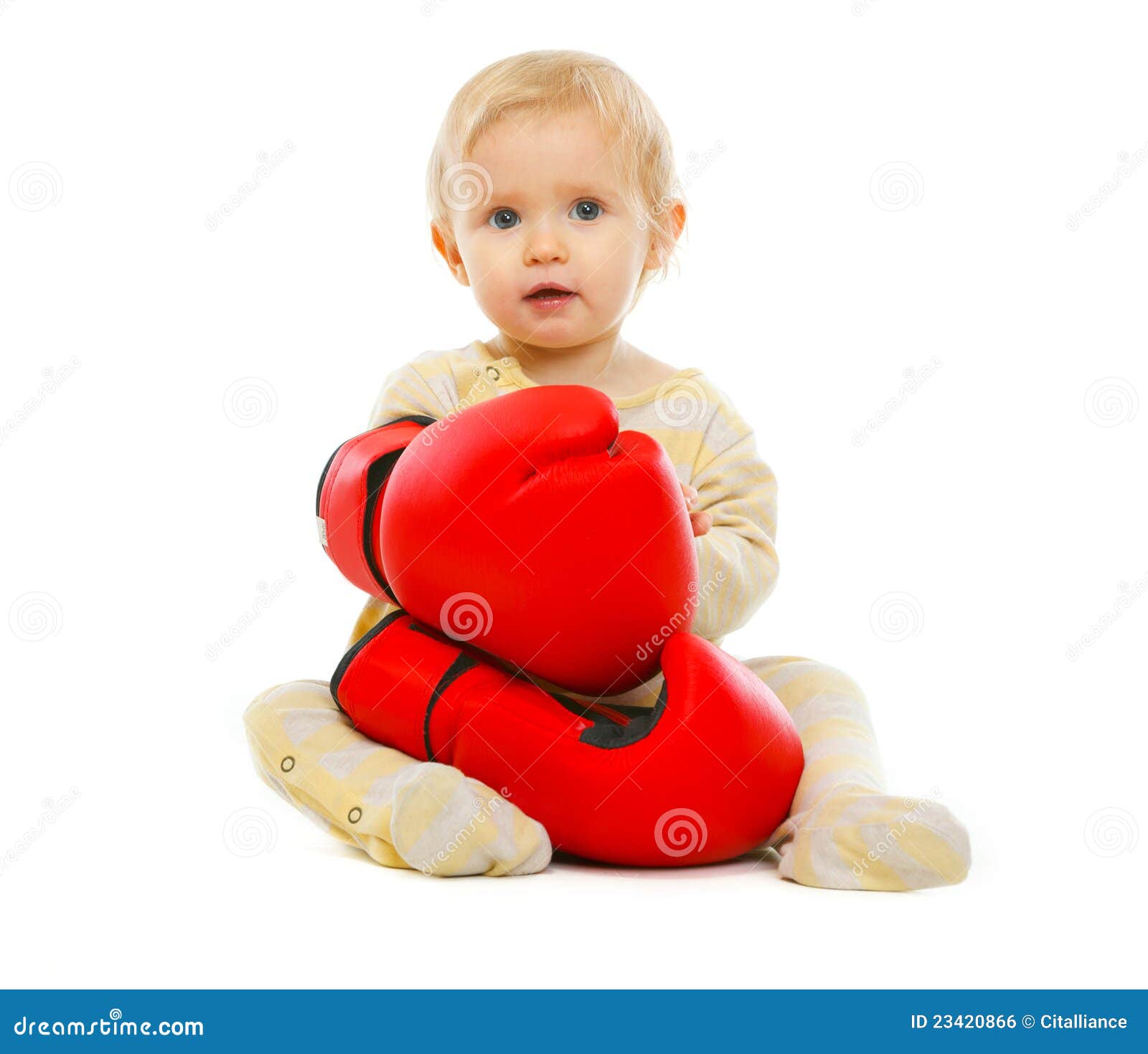 Cute Kid in Boxing Gloves Sitting on Floor Stock Photo Image of floor