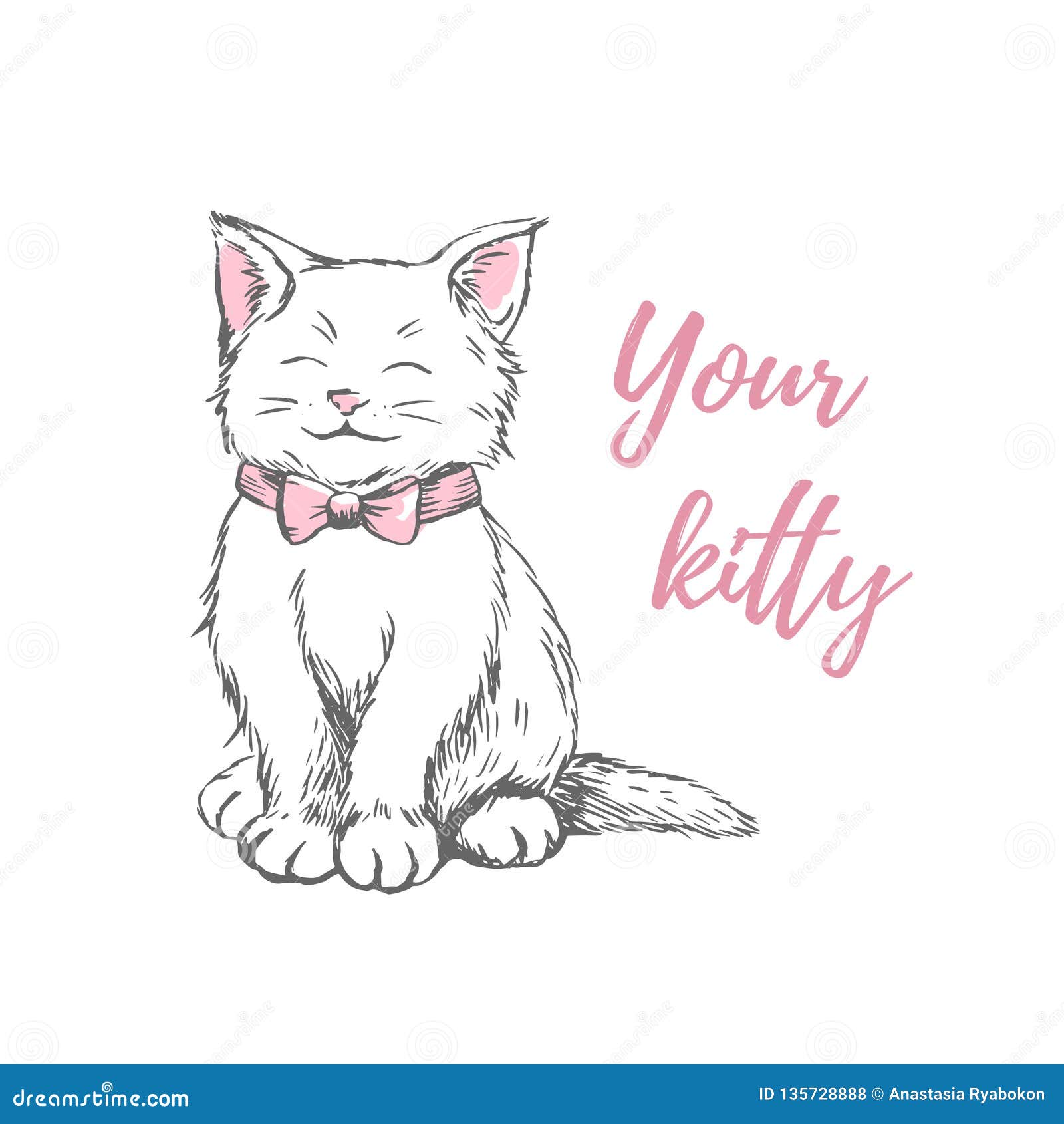 cute kitten drawing
