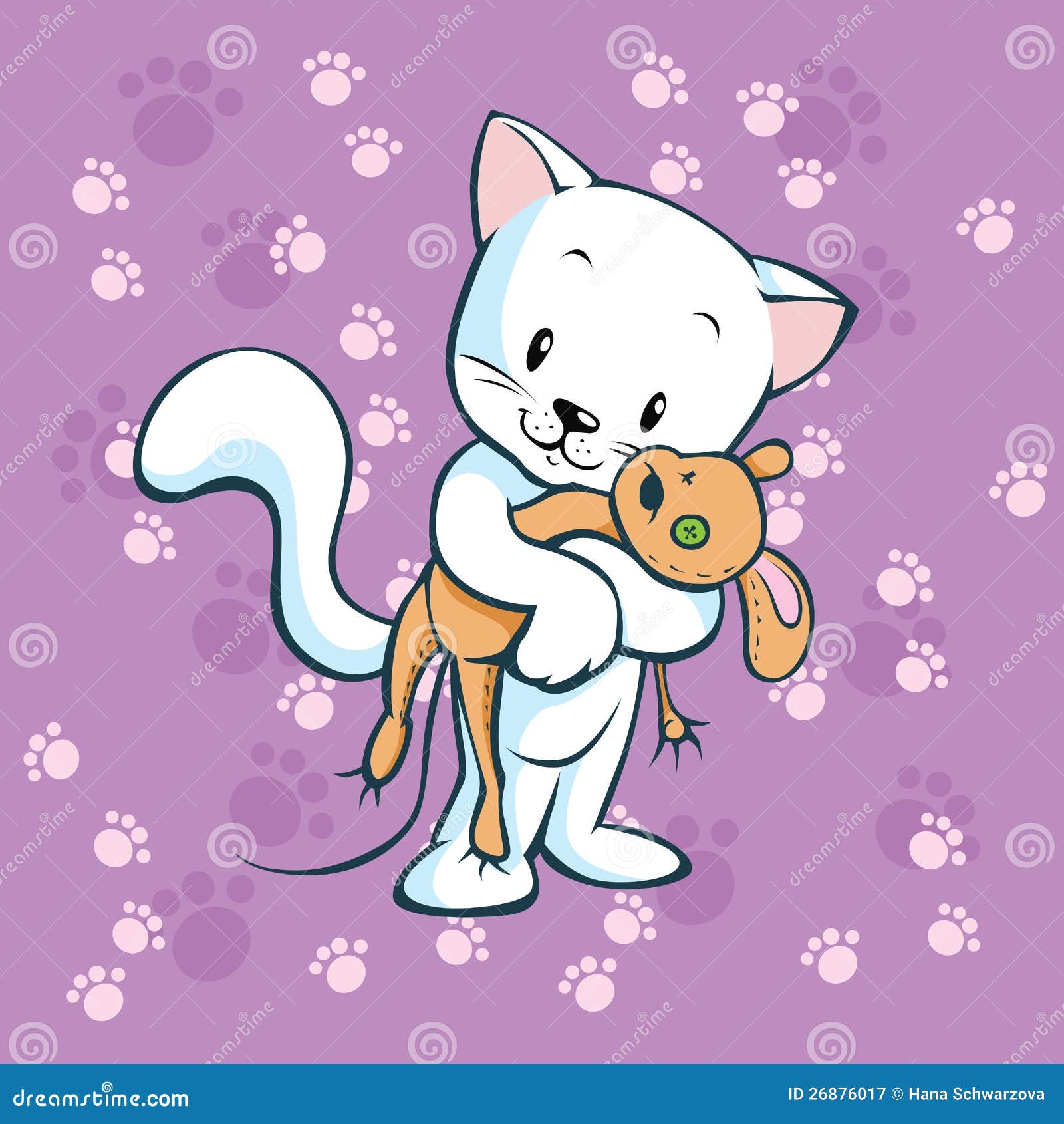 Cute Kitty Cartoon Vector | CartoonDealer.com #17401799
