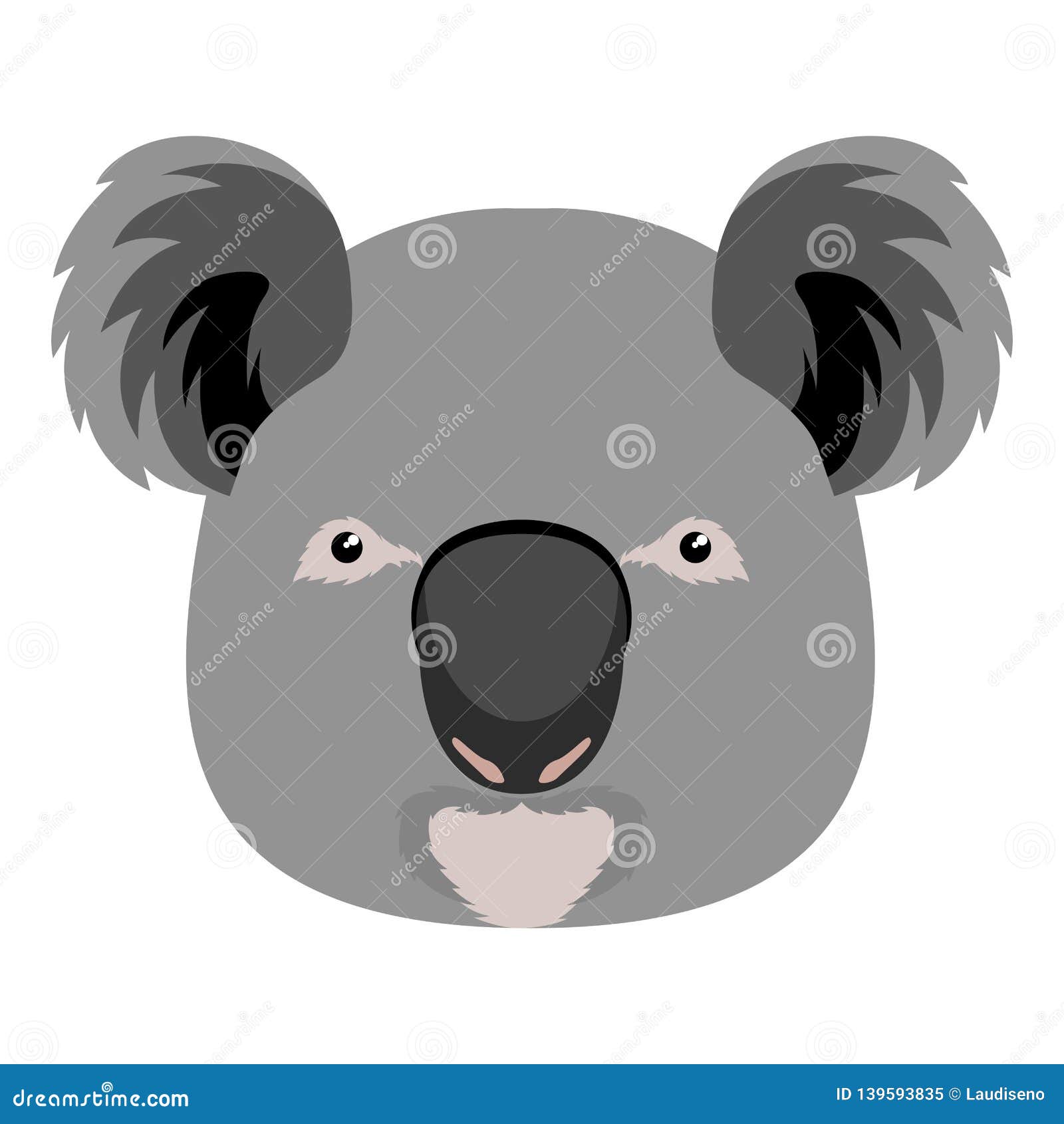 Cute koala head stock vector. Illustration of design 139593835