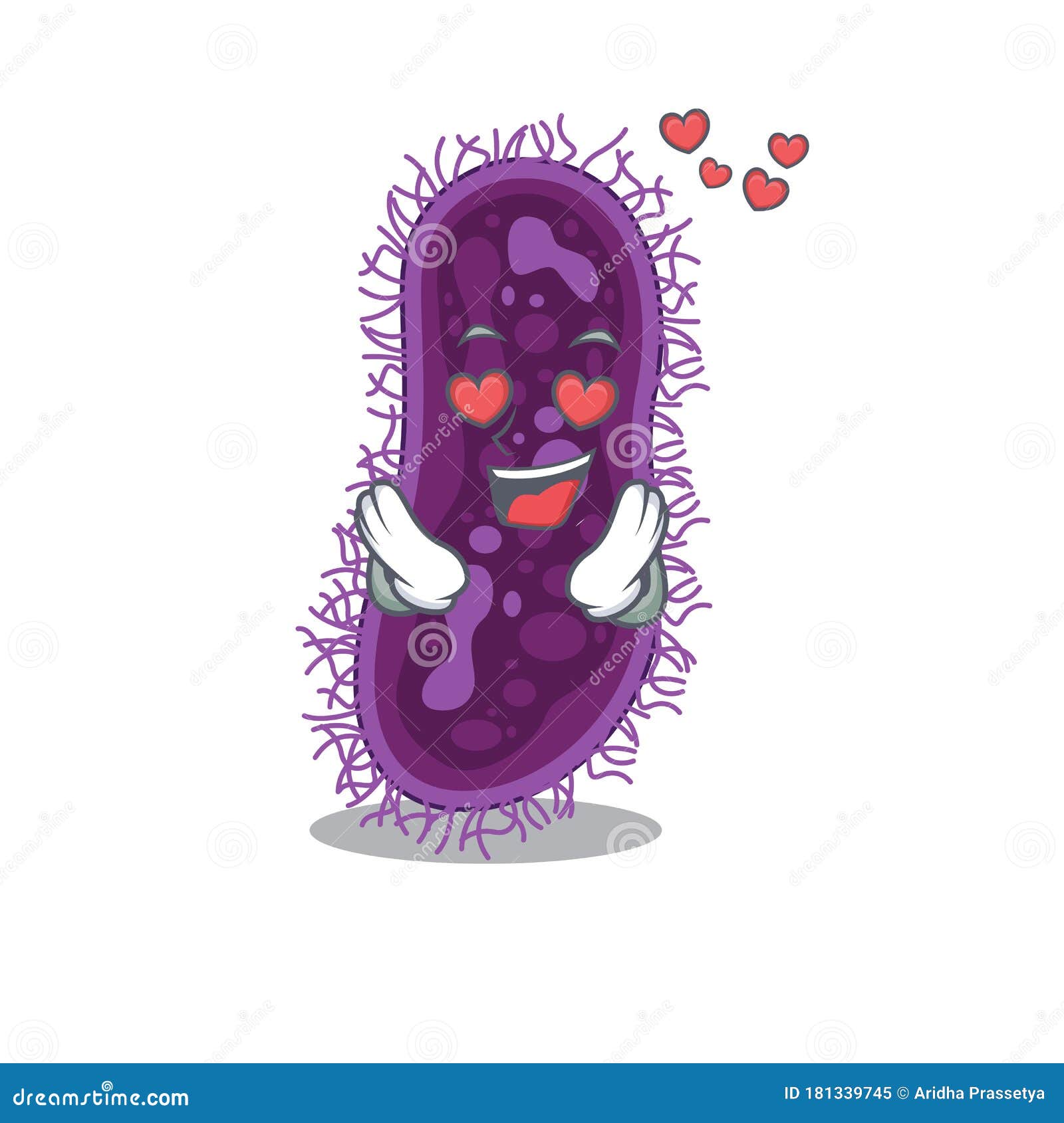 Cute Lactobacillus Rhamnosus Bacteria Cartoon Character Has a Falling ...