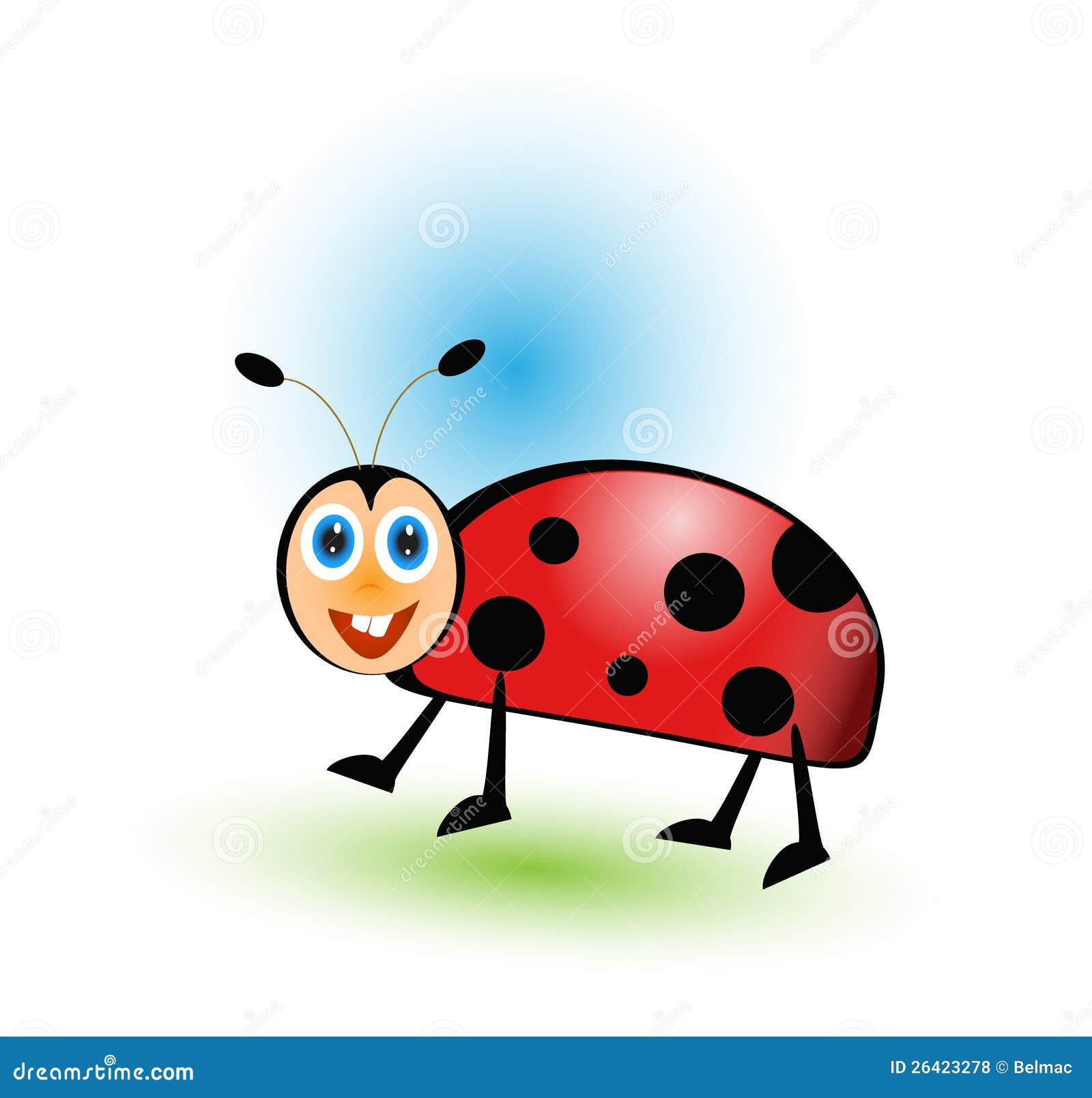 Cute ladybug cartoon stock vector. Illustration of insect - 26423278