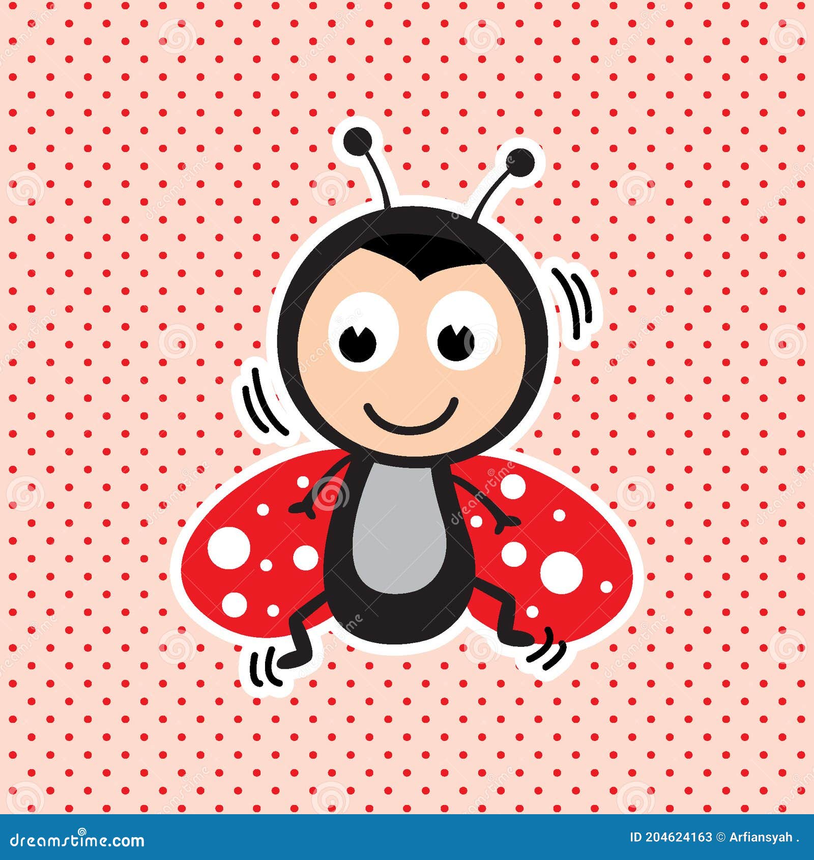 cute ladybug cartoon wallpaper