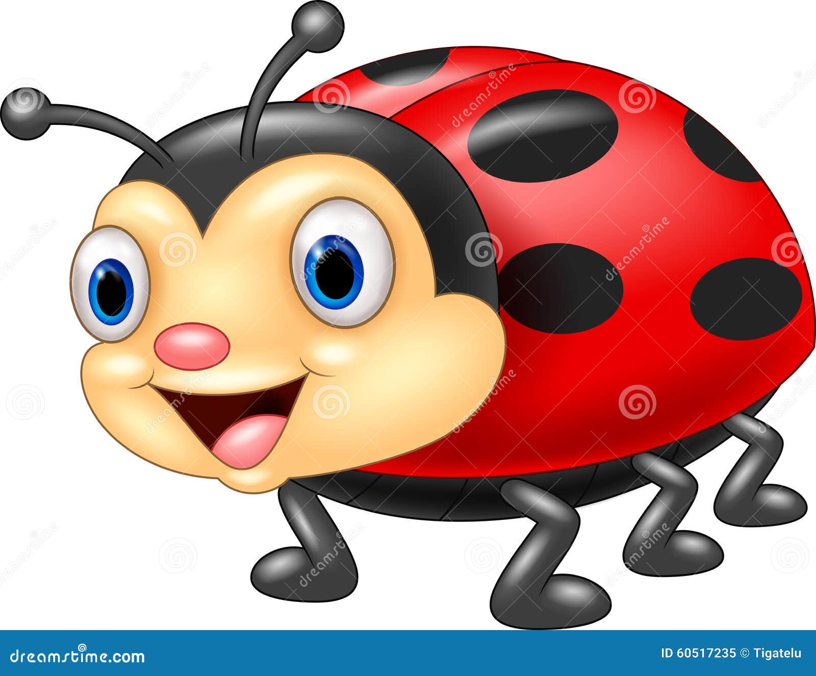 Cute Ladybug Cartoon Stock Vector Illustration Of