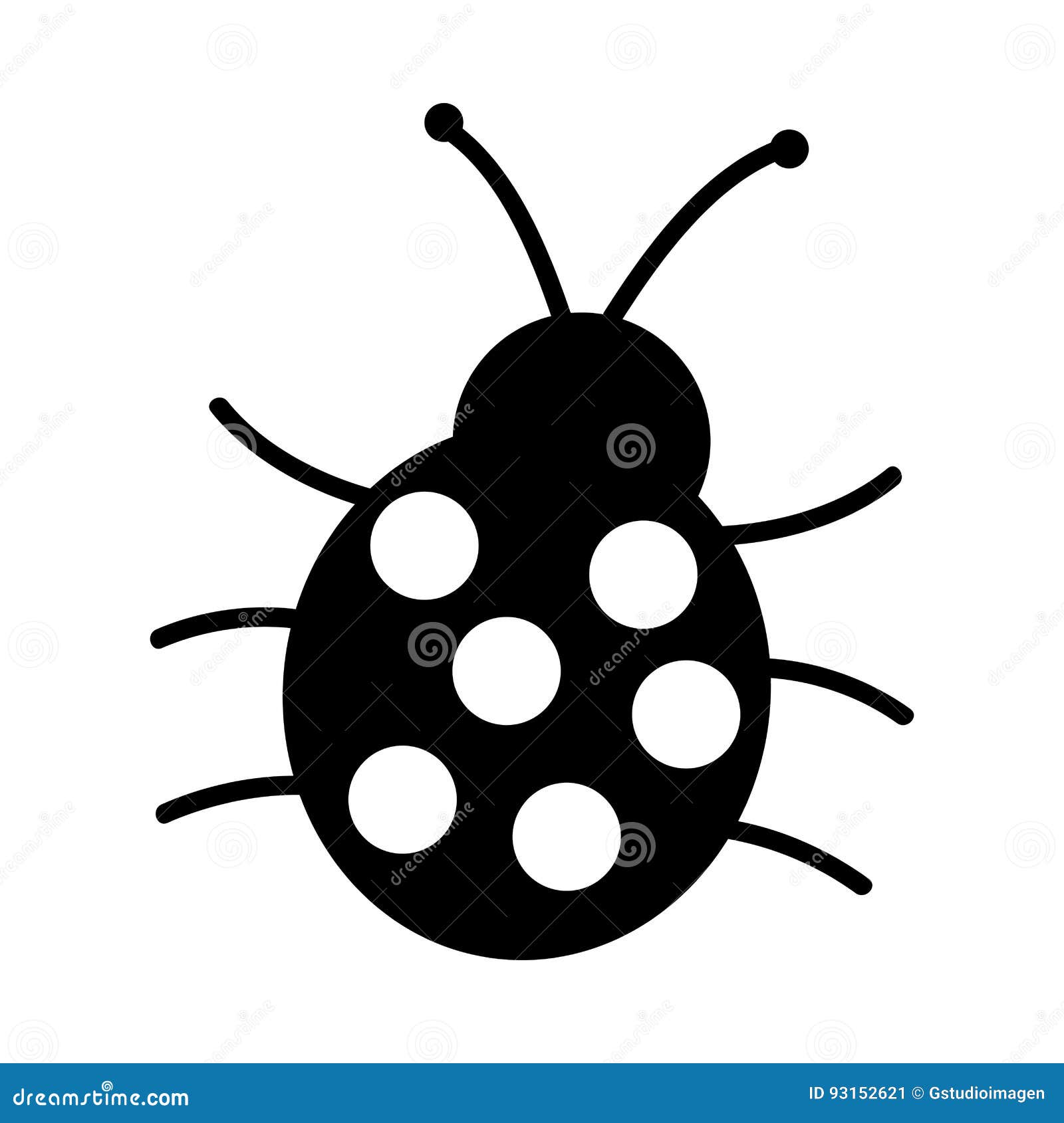 Download Cute ladybug isolated icon stock vector. Illustration of ...