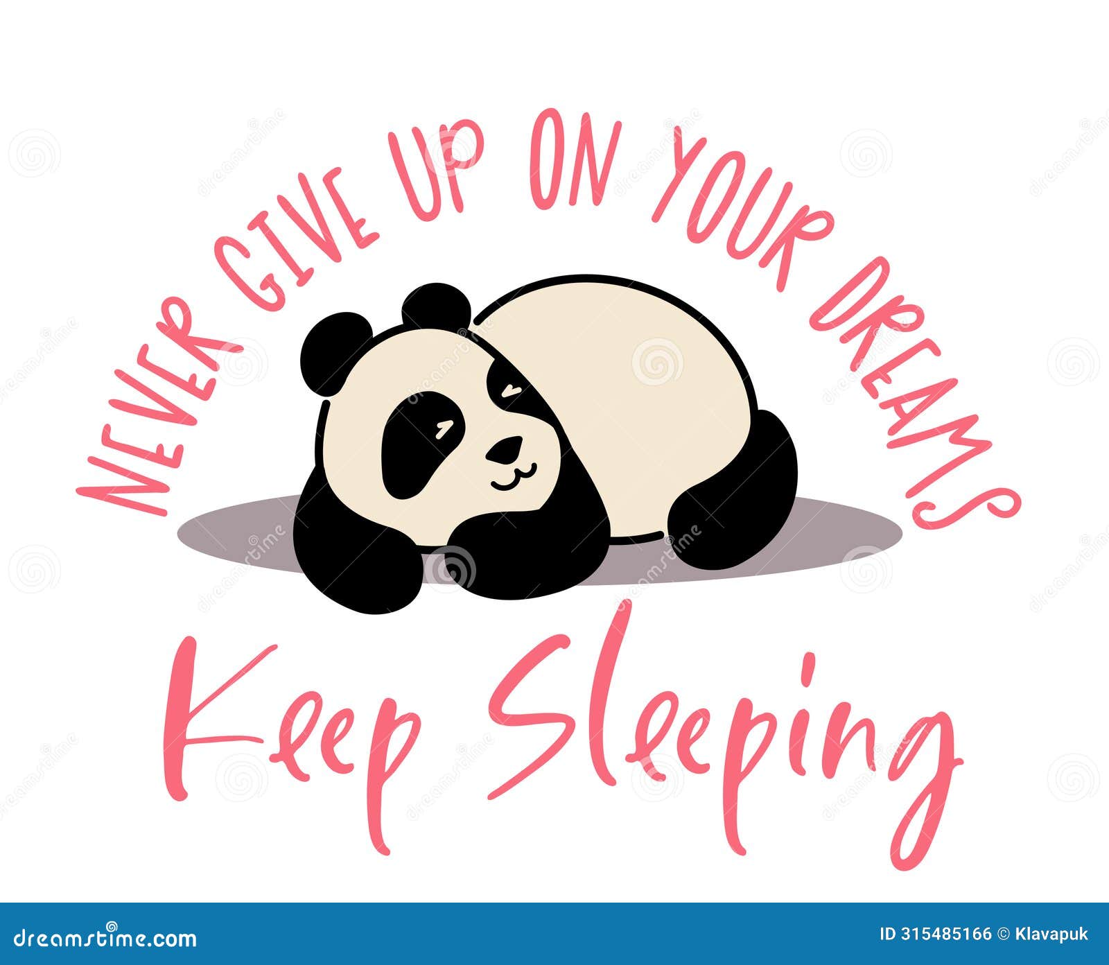 a cute lazy panda with a funny inscription.