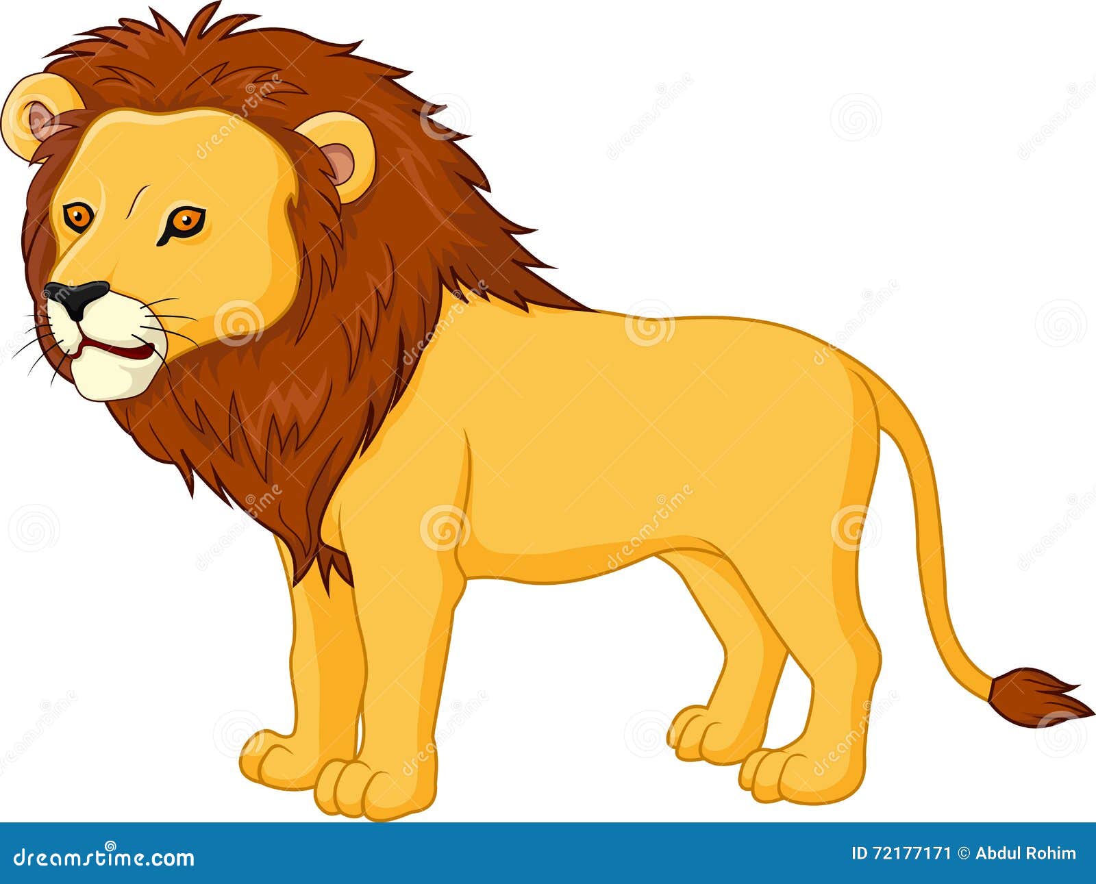 Cute lion cartoon stock vector. Illustration of cartoon - 72177171