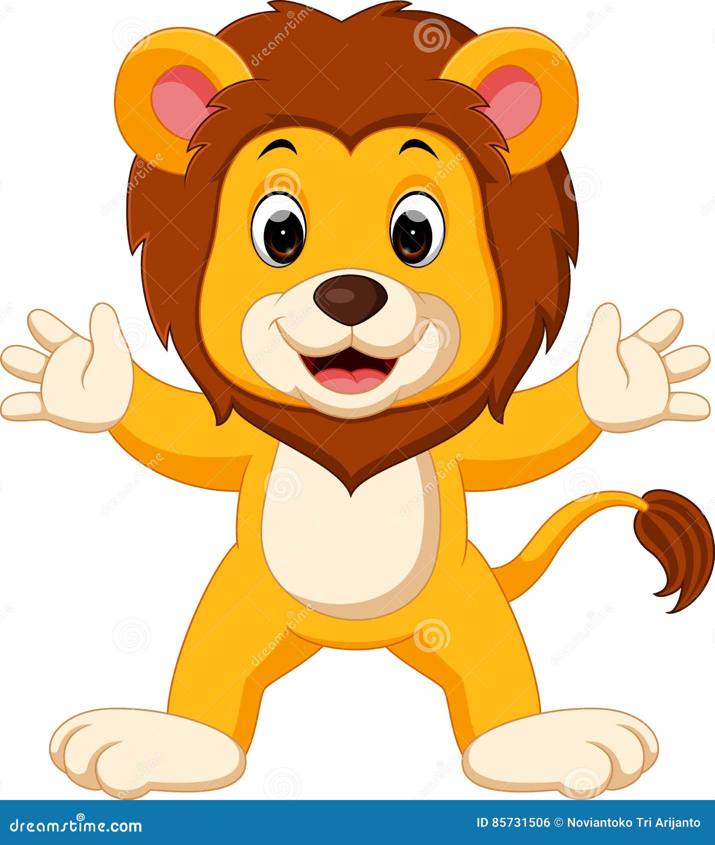 Cute lion cartoon stock vector. Illustration of friendly - 85731506
