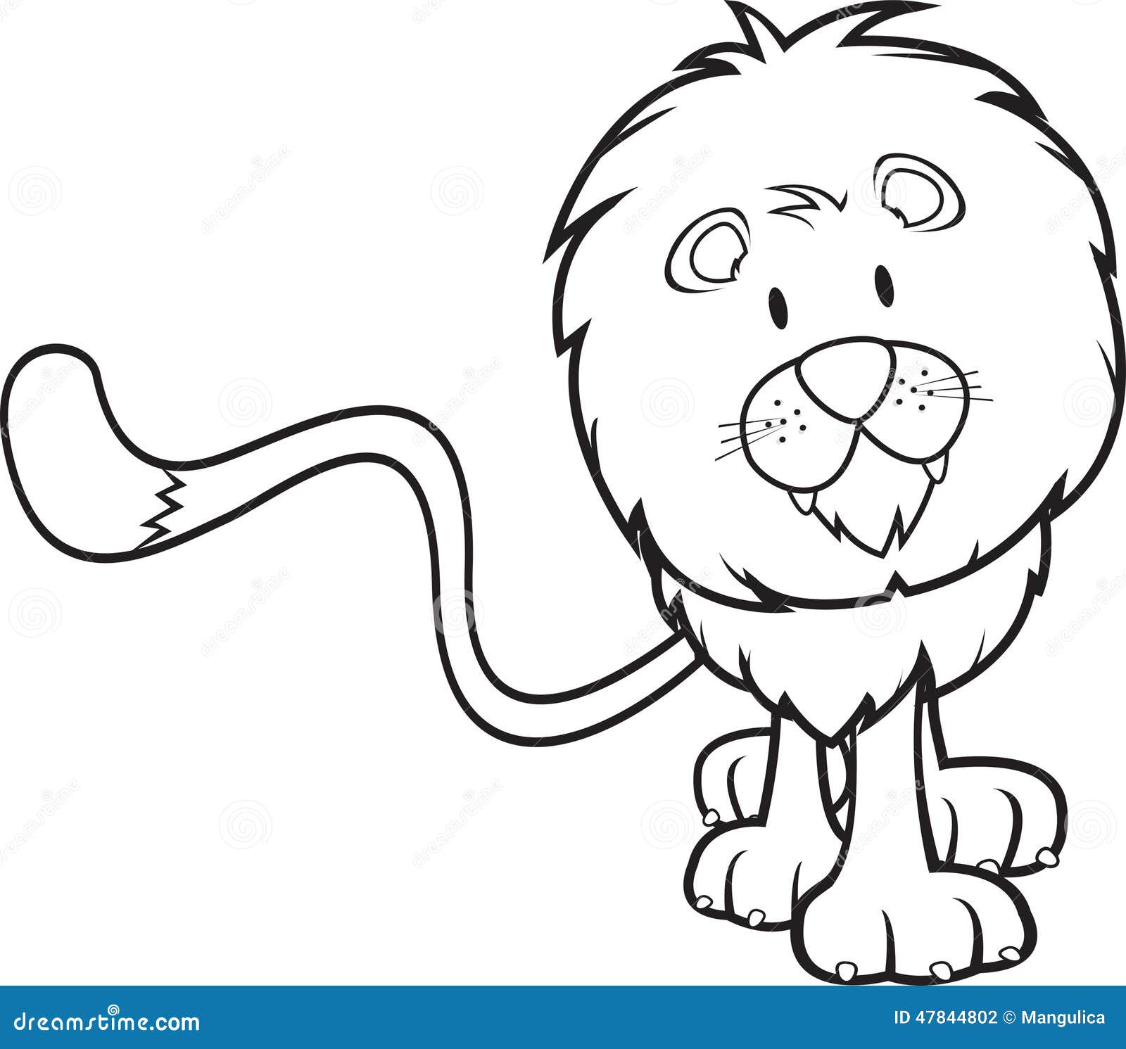 Cute lion coloring book stock vector. Illustration of funny - 47844802