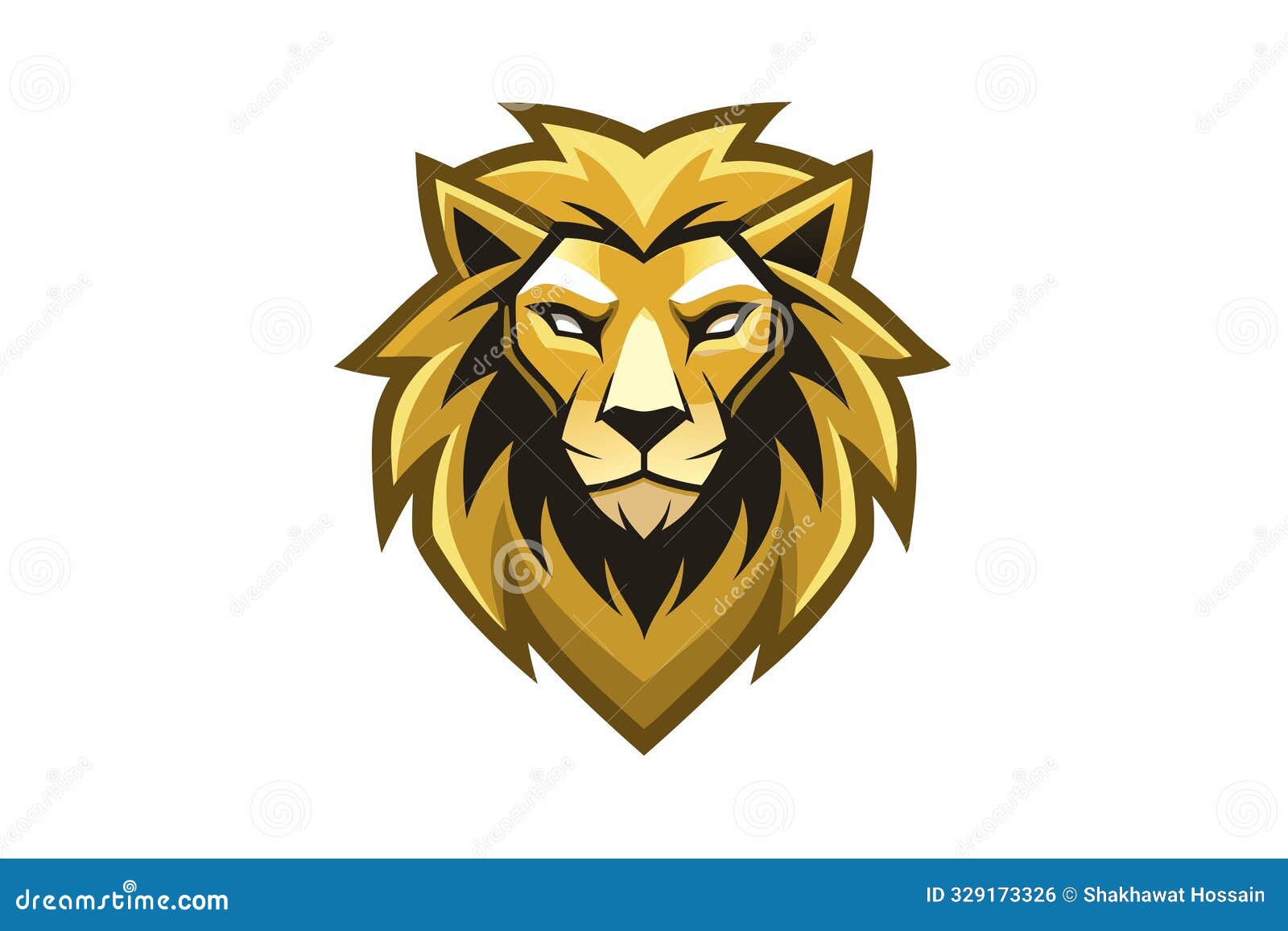 cute lion head logo   - cartoon clipart & line art 