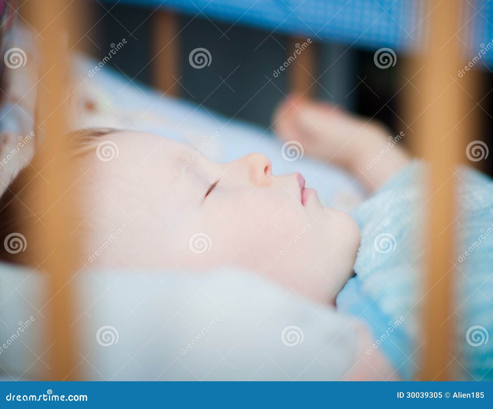 Baby Boy is Sleeping in the Crib Stock Image Image of eyes, child