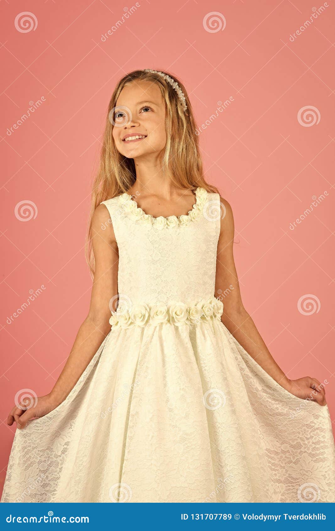Cute Little Baby Girl Fashion Pretty Model Blonde Curly Lady Hair Funny  Child Birthday Party Fun Children Room Style Stock Image - Image of funny,  people: 131707789