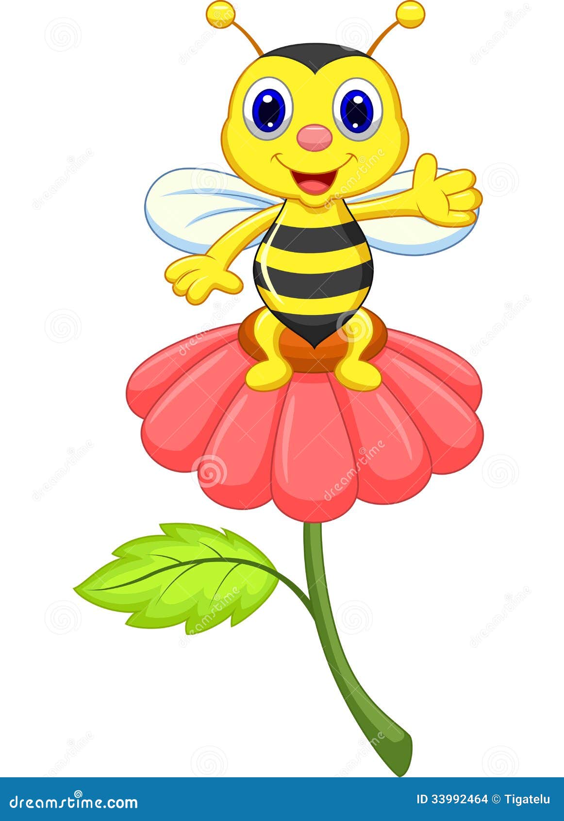 clipart bee on flower - photo #43