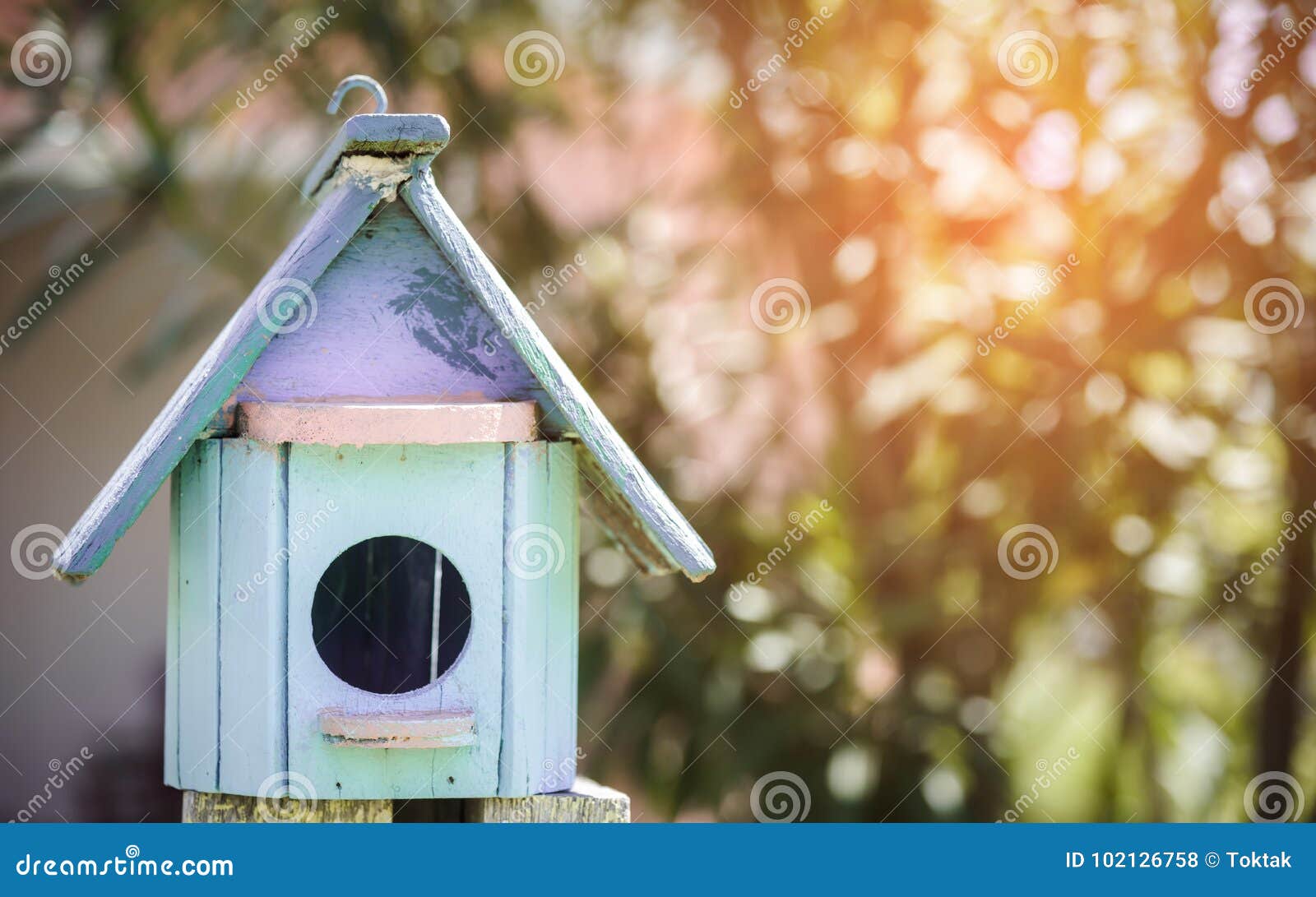 Cute Little Birdhouses Made From Old Wood Stock Photo 