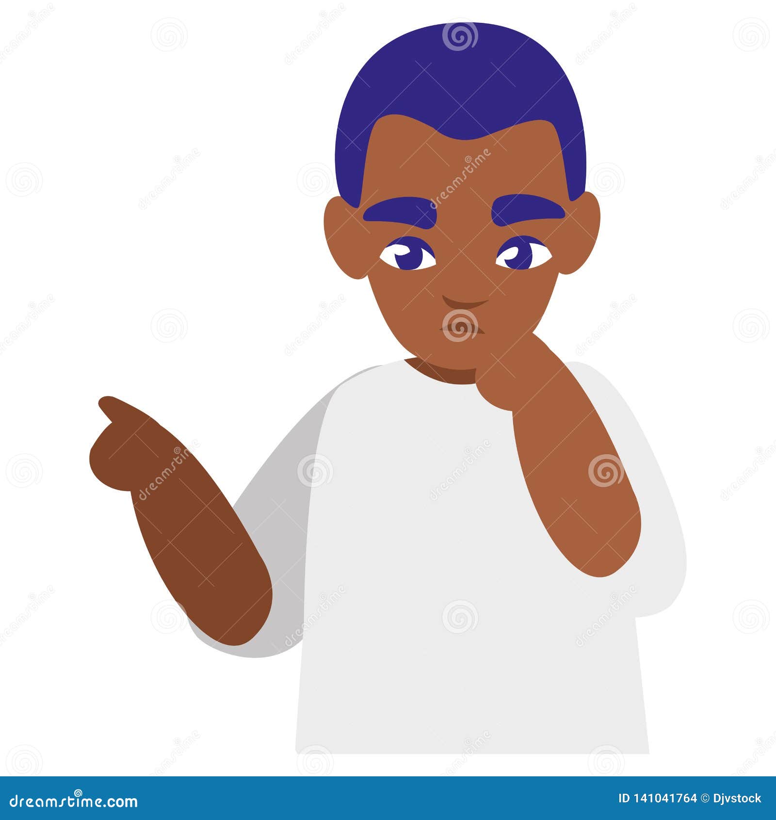 Download Cute Little Black Boy Character Stock Vector ...