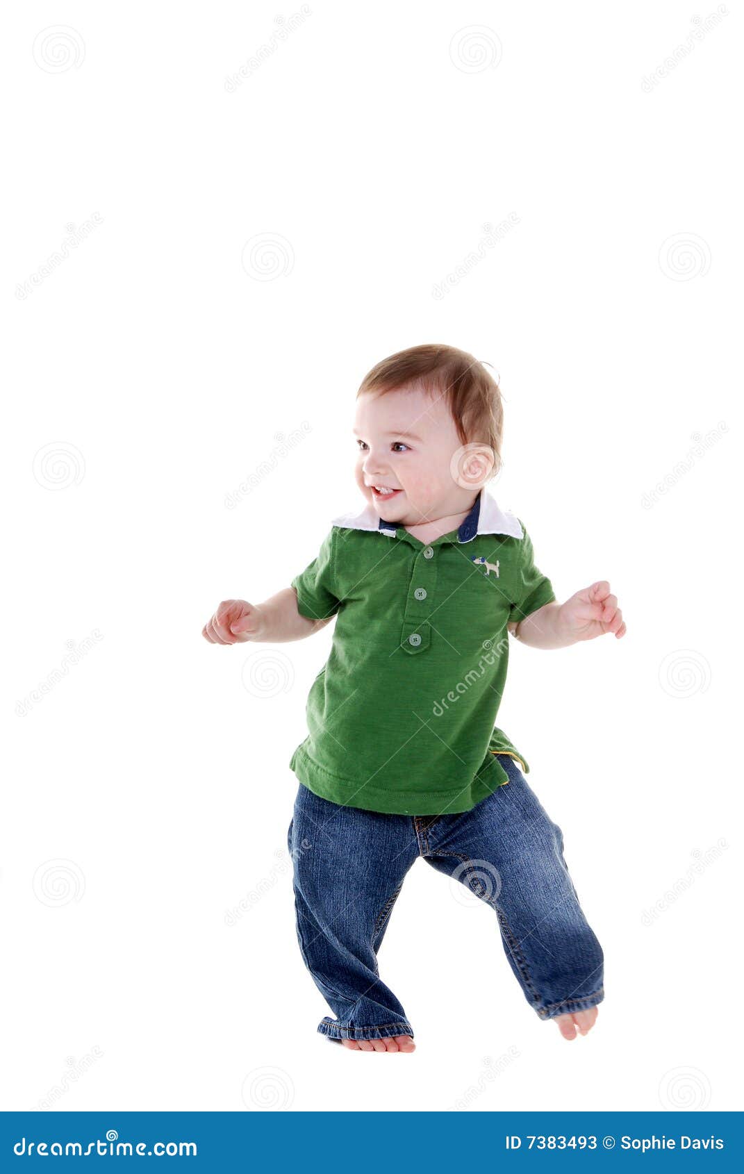 cute little boy dancing.