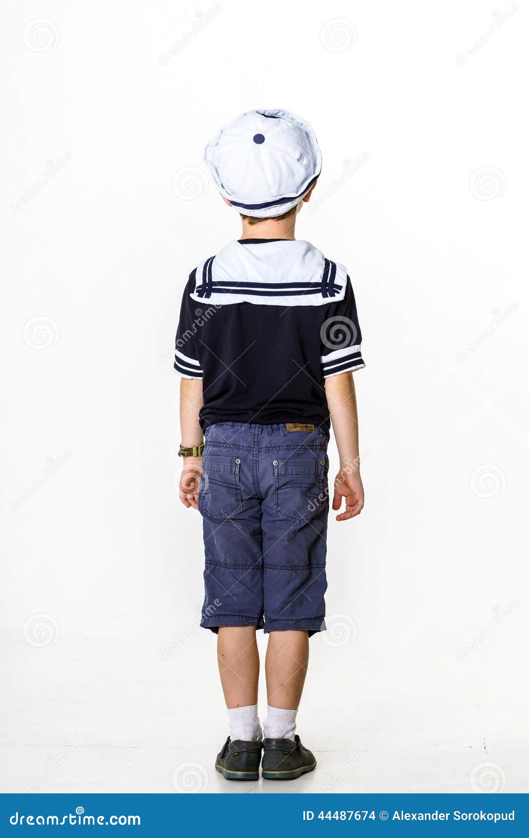Cute Little Boy Dressed in Sailor Suit Stock Photo Image of rufous, haired 44487674