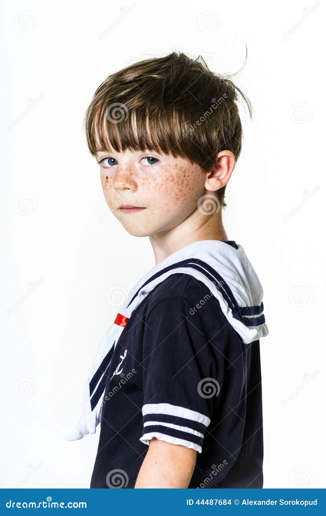 Cute Little Boy Dressed in Sailor Suit Stock Photo Image of playing