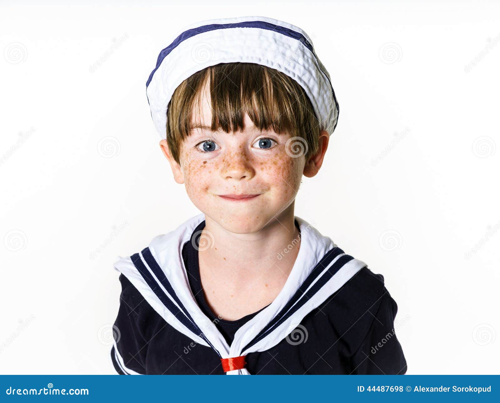 Cute Little Boy Dressed in Sailor Suit Stock Photo Image of playing, haired 44487698