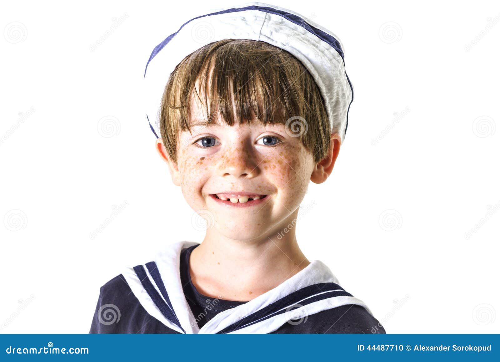 Cute Little Boy Dressed in Sailor Suit Stock Photo Image of happy, playing 44487710