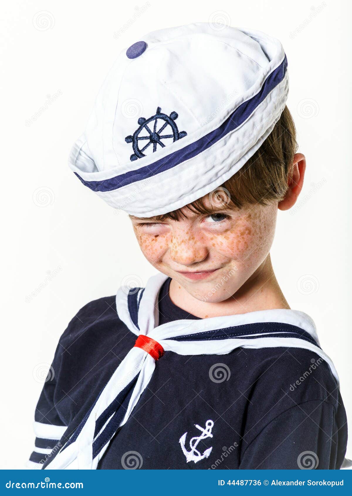 Cute Little Boy Dressed in Sailor Suit Stock Photo Image of carrots