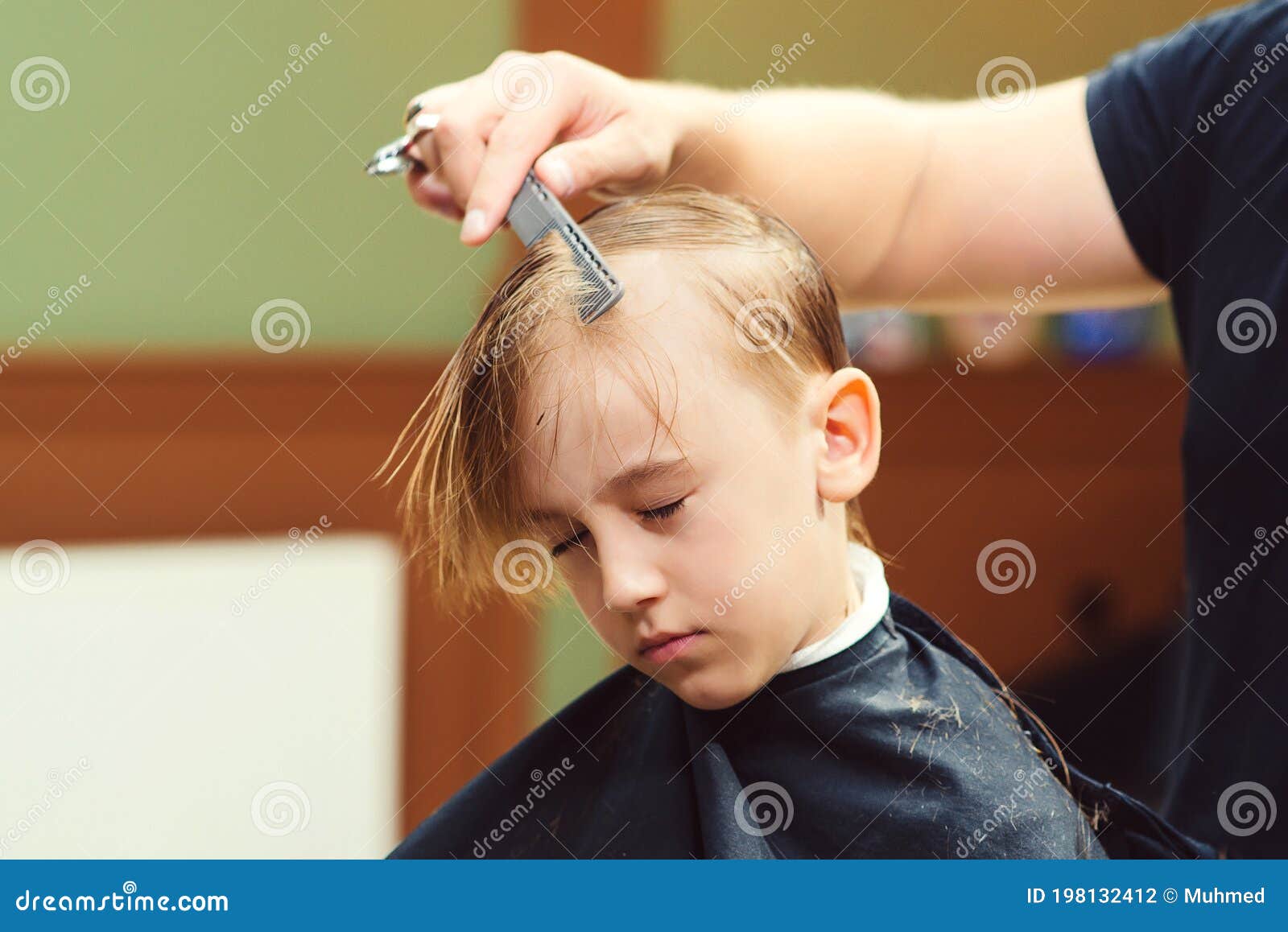 Cute Little Boy Getting Haircut by Hairdresser at the Barbershop. New Hairstyle for Young Boy Stock Photo - Image of work, tools: 198132412 Cute Little Boy Getting Haircut by Hairdresser at the Barbershop. New Hairstyle for Young Boy Stock Photo - Image of work, tools: 198132412