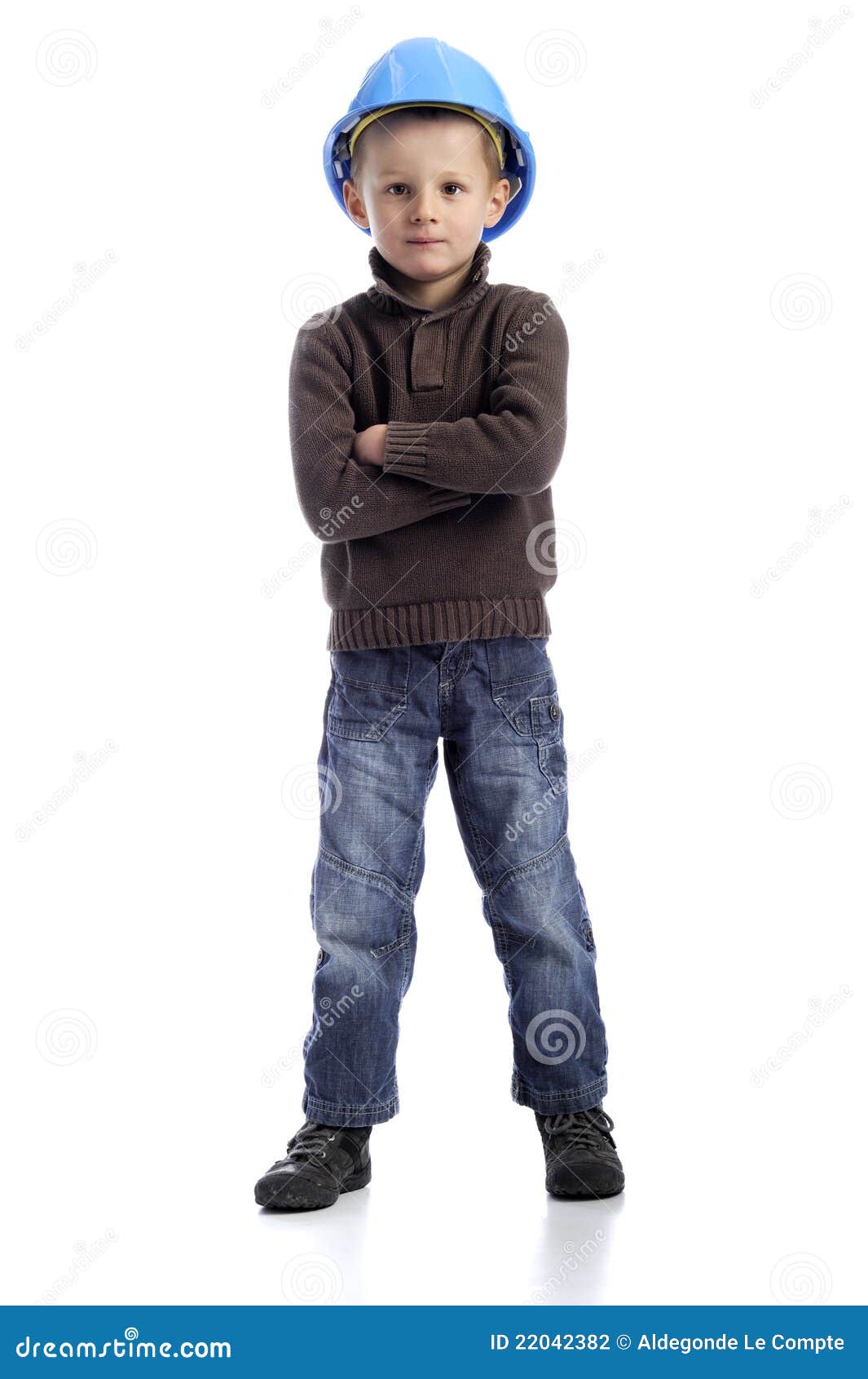 Cute Little Boy with Protection Helmet Stock Photo Image of vertical