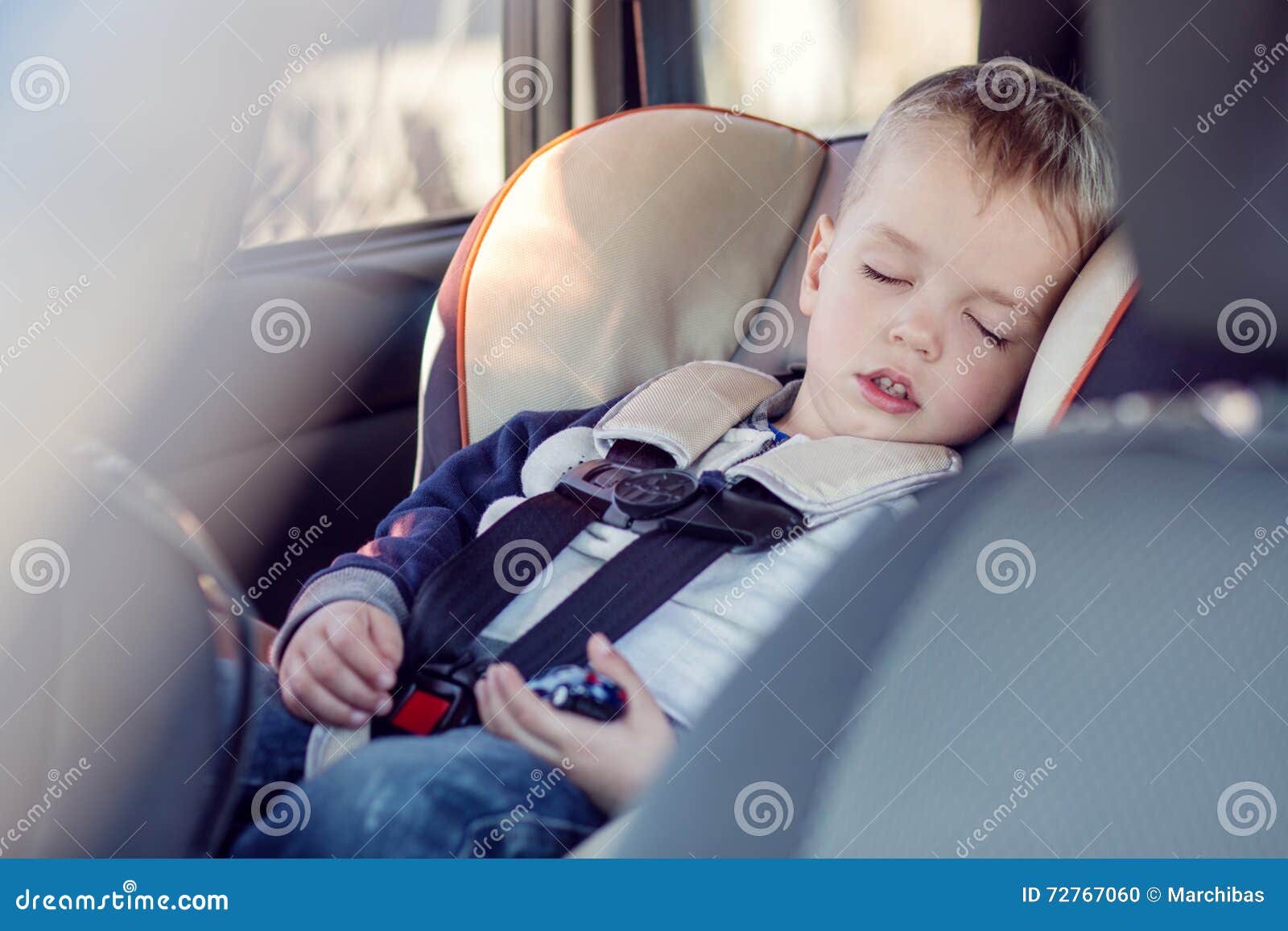 Cute Little Boy Sleeping in Car Stock Photo Image of leisure, male 72767060