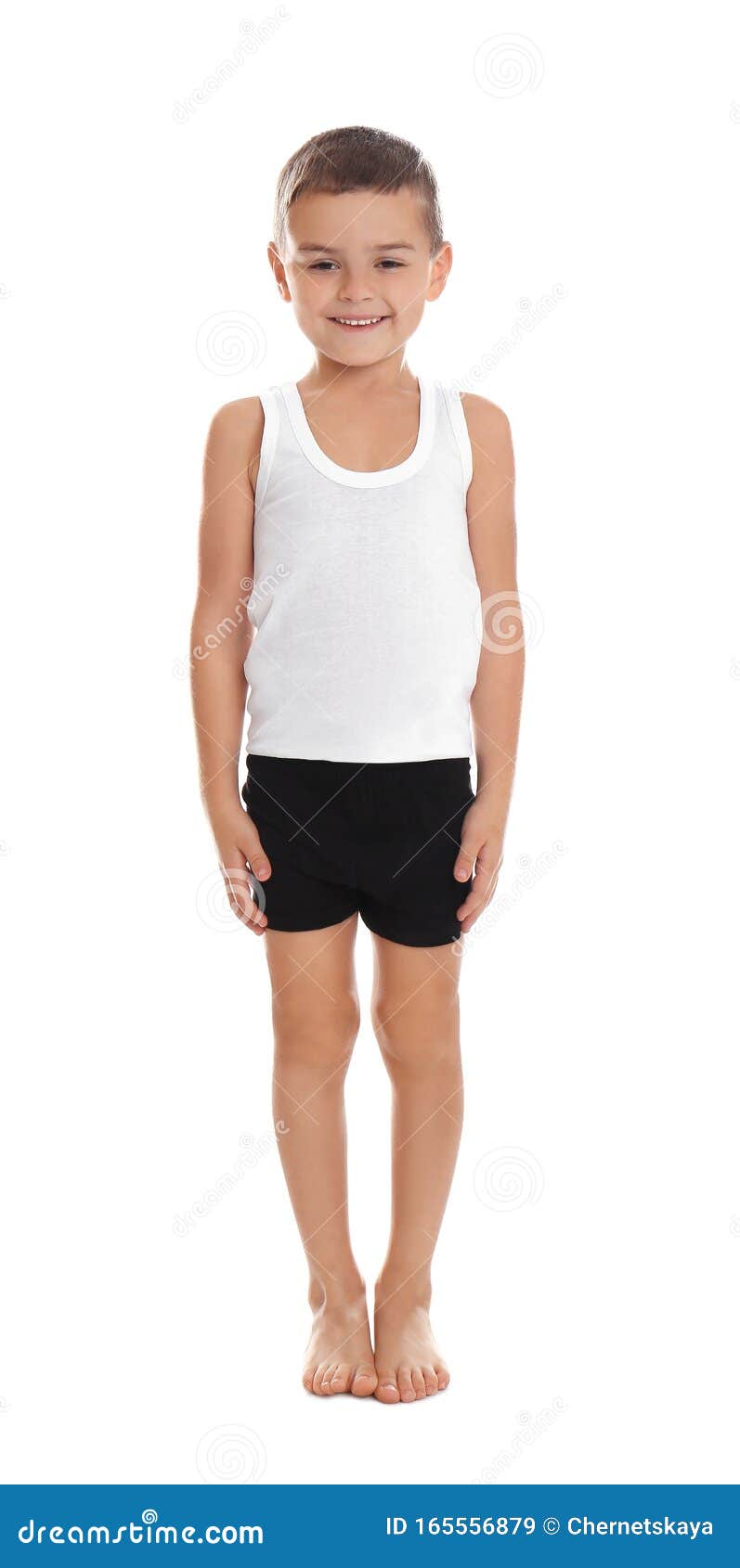 Cute Little Boy in Underwear on Background Stock Image Image of