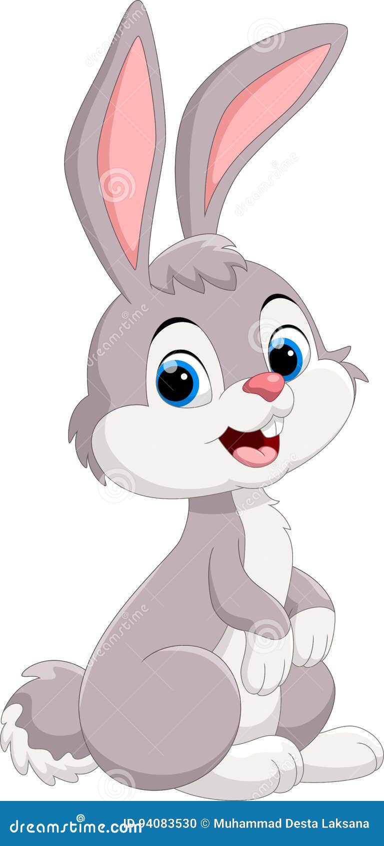 Cute little bunny cartoon stock illustration. Illustration of isolated -  94083530